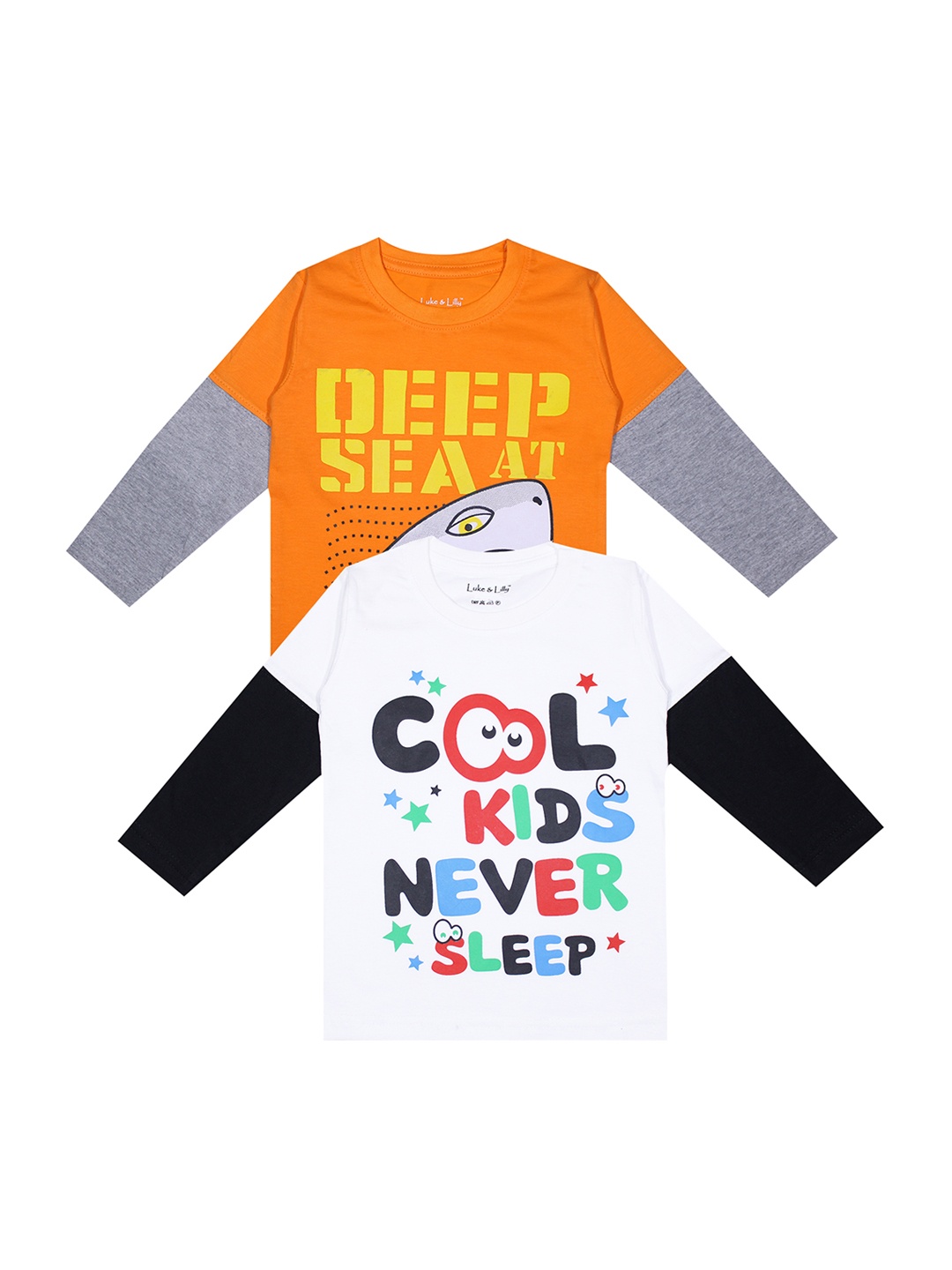 

Luke & Lilly Boys Pack Of 2 Printed Round Neck T-shirt, White