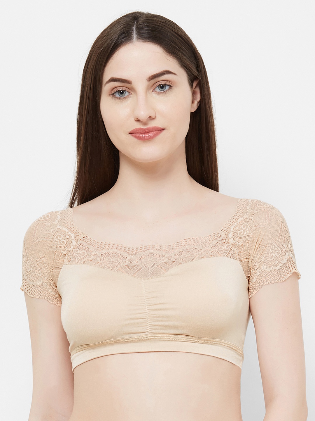 FashionRack Beige Lace Non-Wired Non Padded Bralette Bra 942