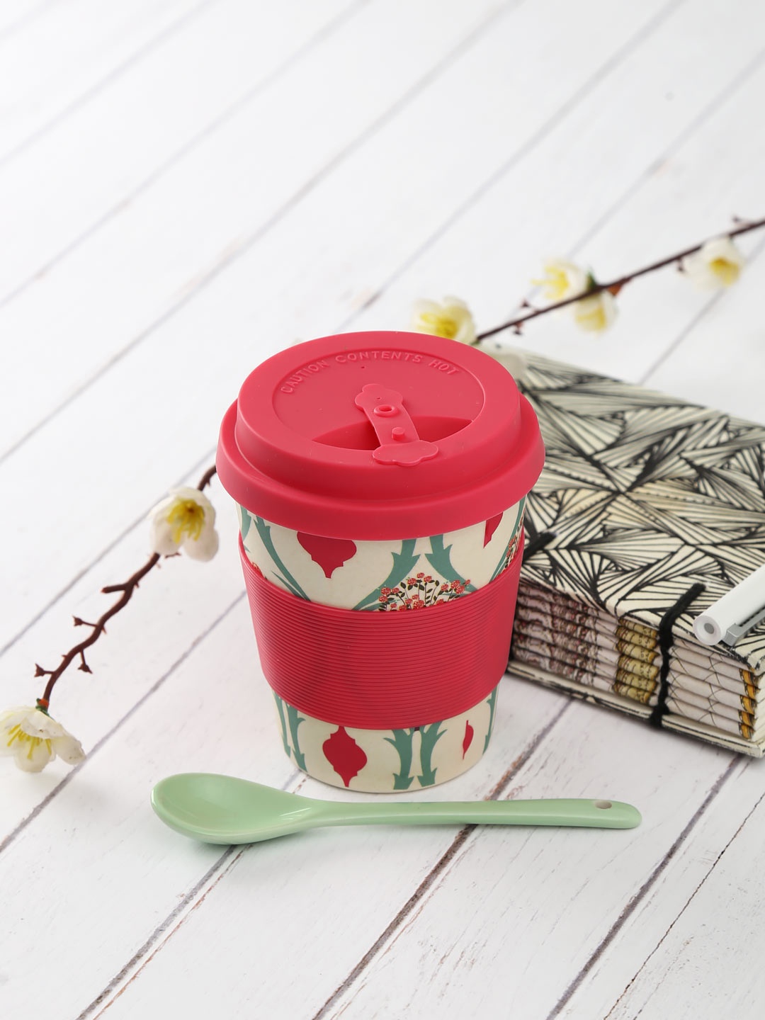 

India Circus by Krsnaa Mehta Beige & Pink Bamboo Frankie Cup