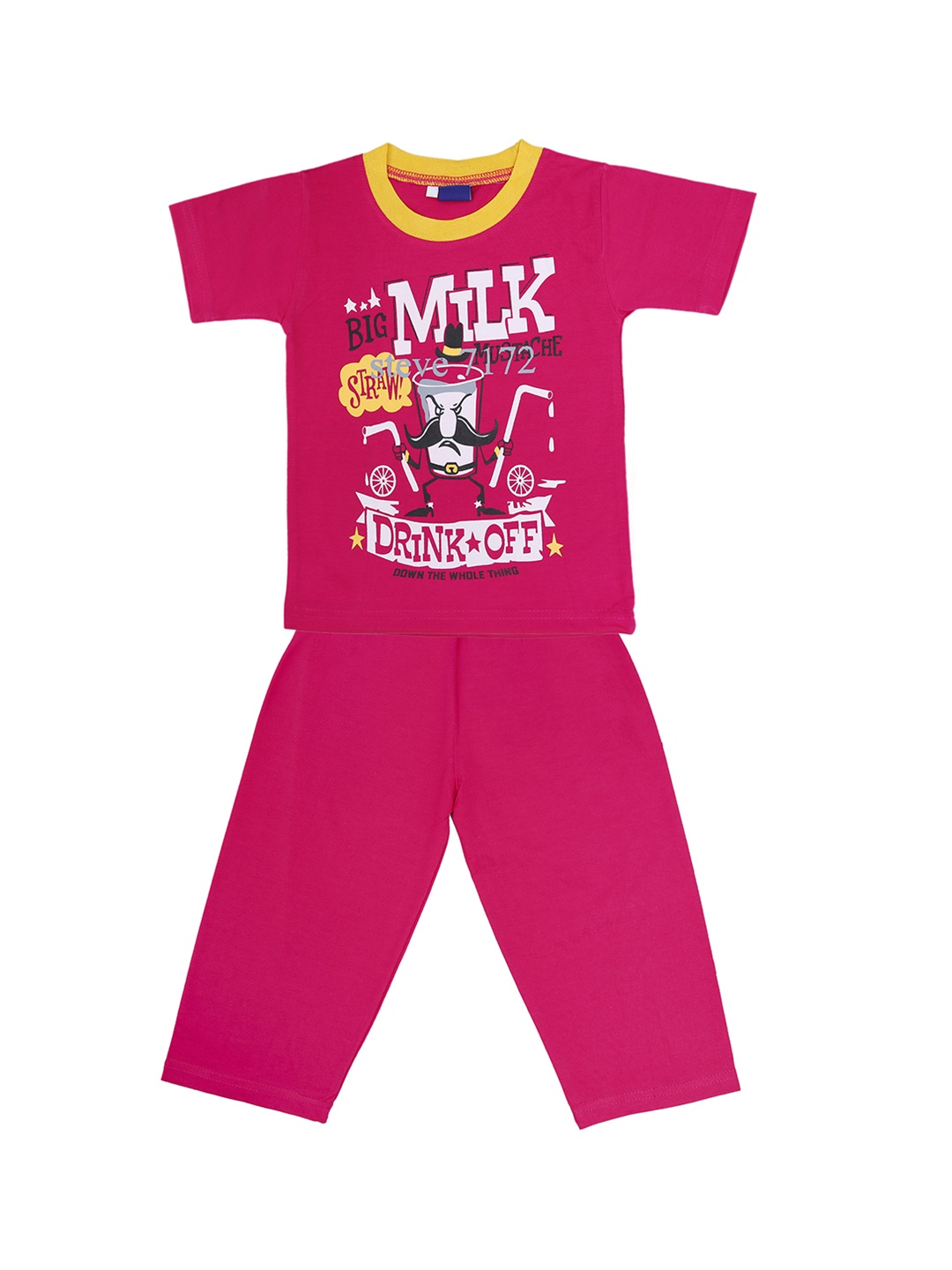 

SWEET ANGEL Boys Pink Printed Night suit 700590