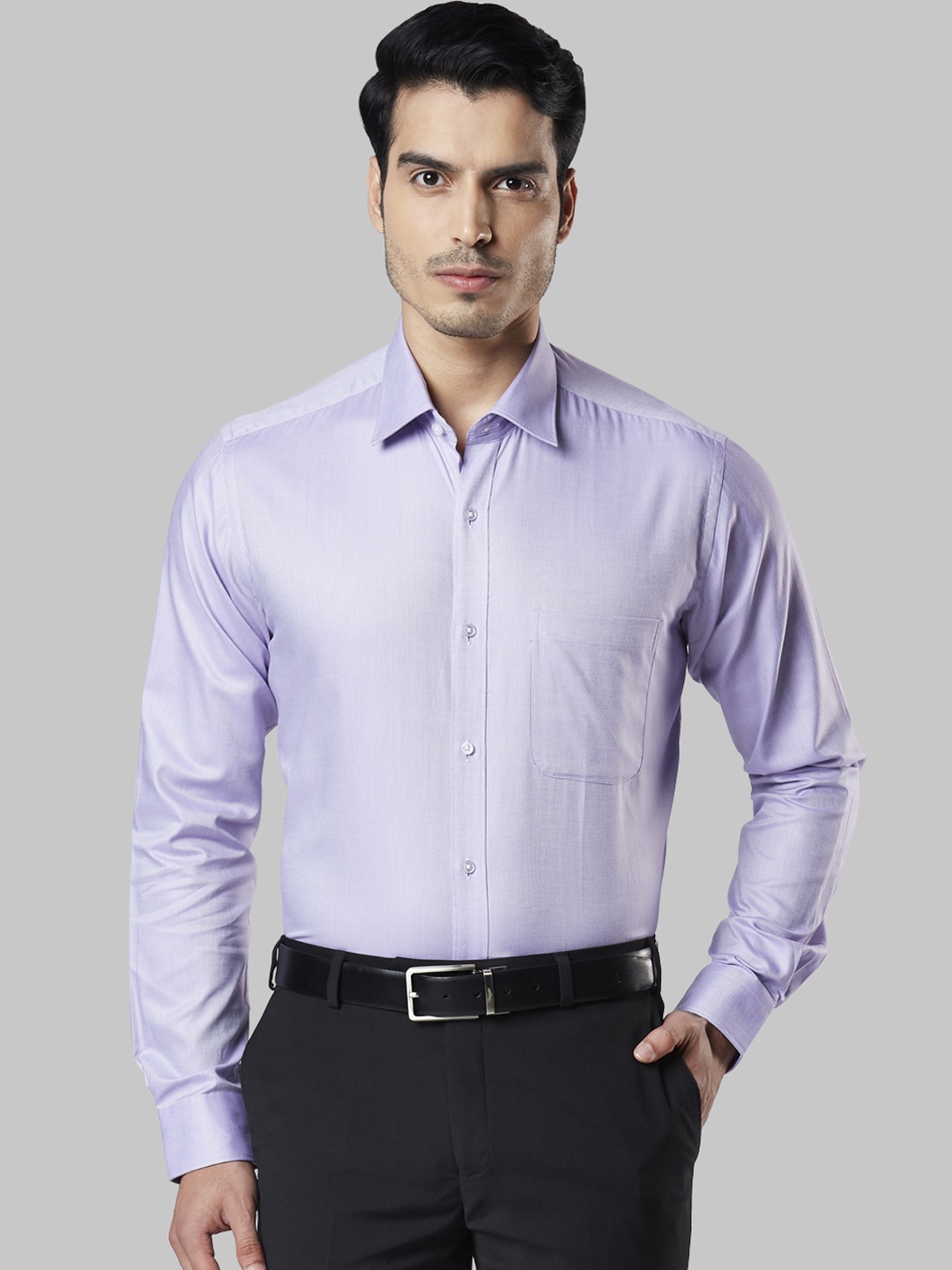 

Raymond Men Purple Slim Fit Solid Formal Shirt