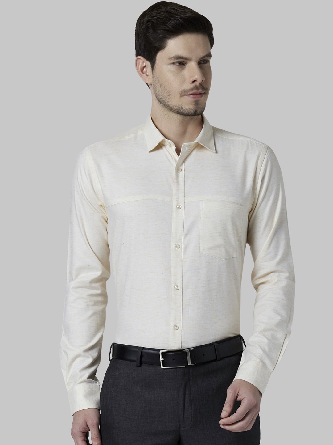 

Park Avenue Men Yellow Slim Fit Solid Formal Shirt