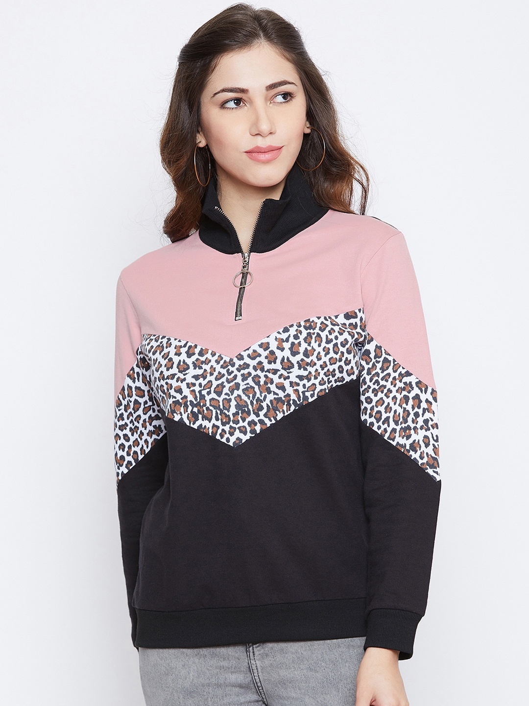 

Austin wood Women Multicoloured Colourblocked Sweatshirt, Multi