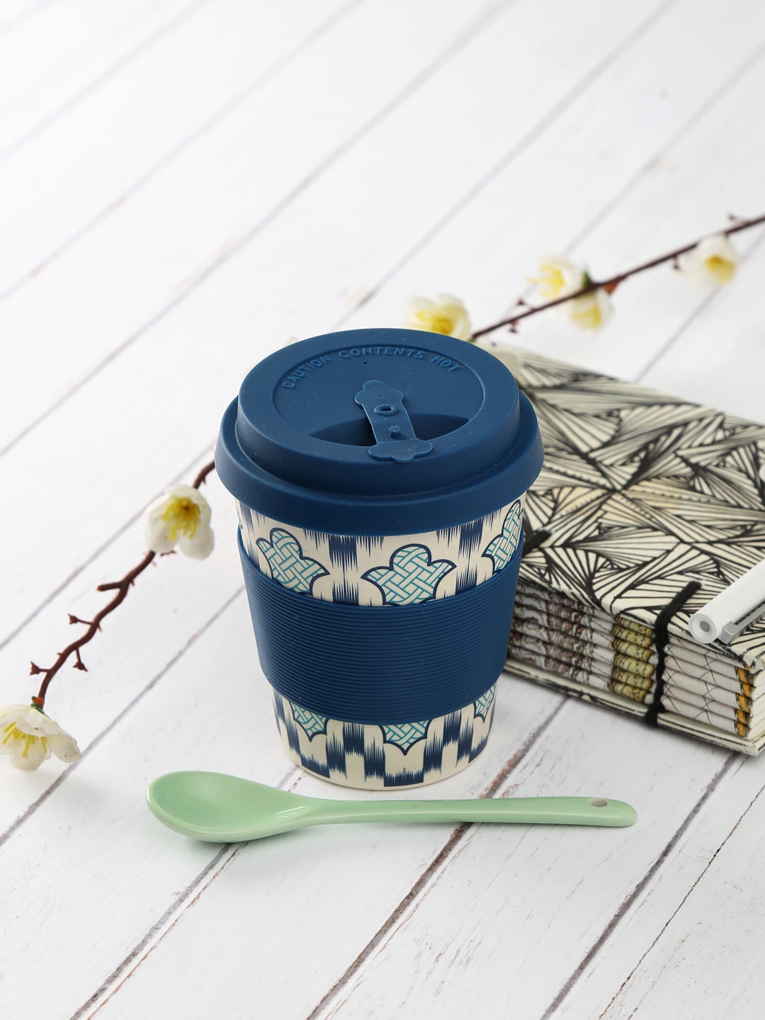 

India Circus by Krsnaa Mehta Blue & White Bamboo Frankie Cup