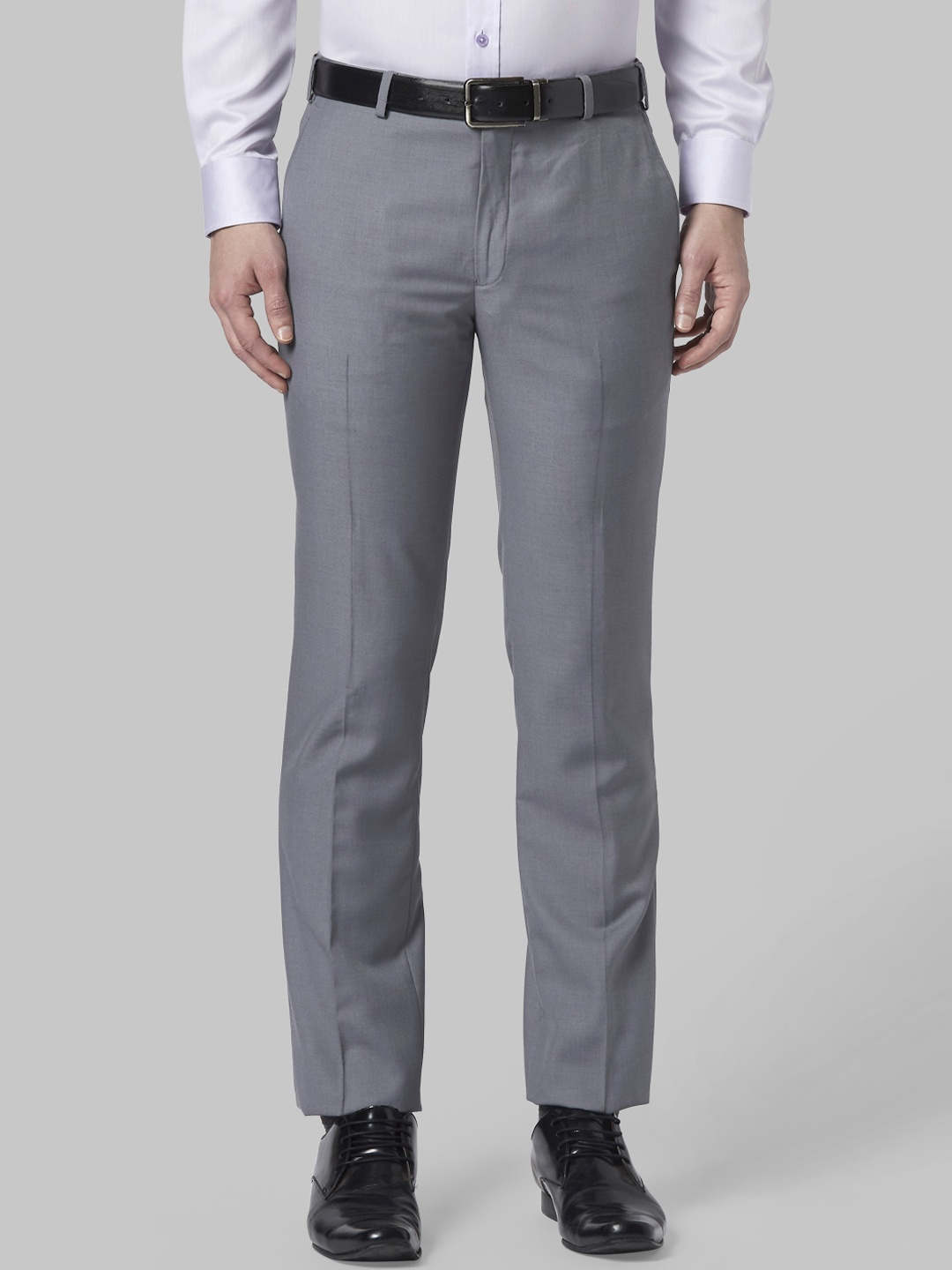 

Park Avenue Men Grey Slim Fit Solid Formal Trousers