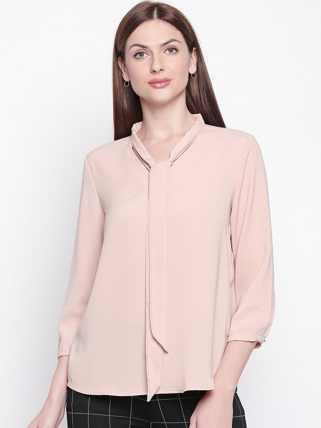 

Annabelle by Pantaloons Women Pink Solid Top