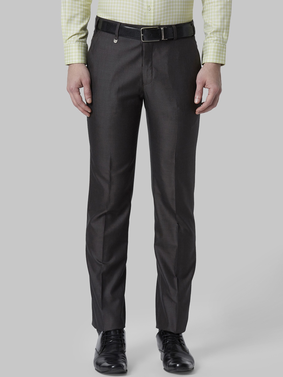 

Park Avenue Men Coffee Brown Slim Fit Solid Formal Trousers