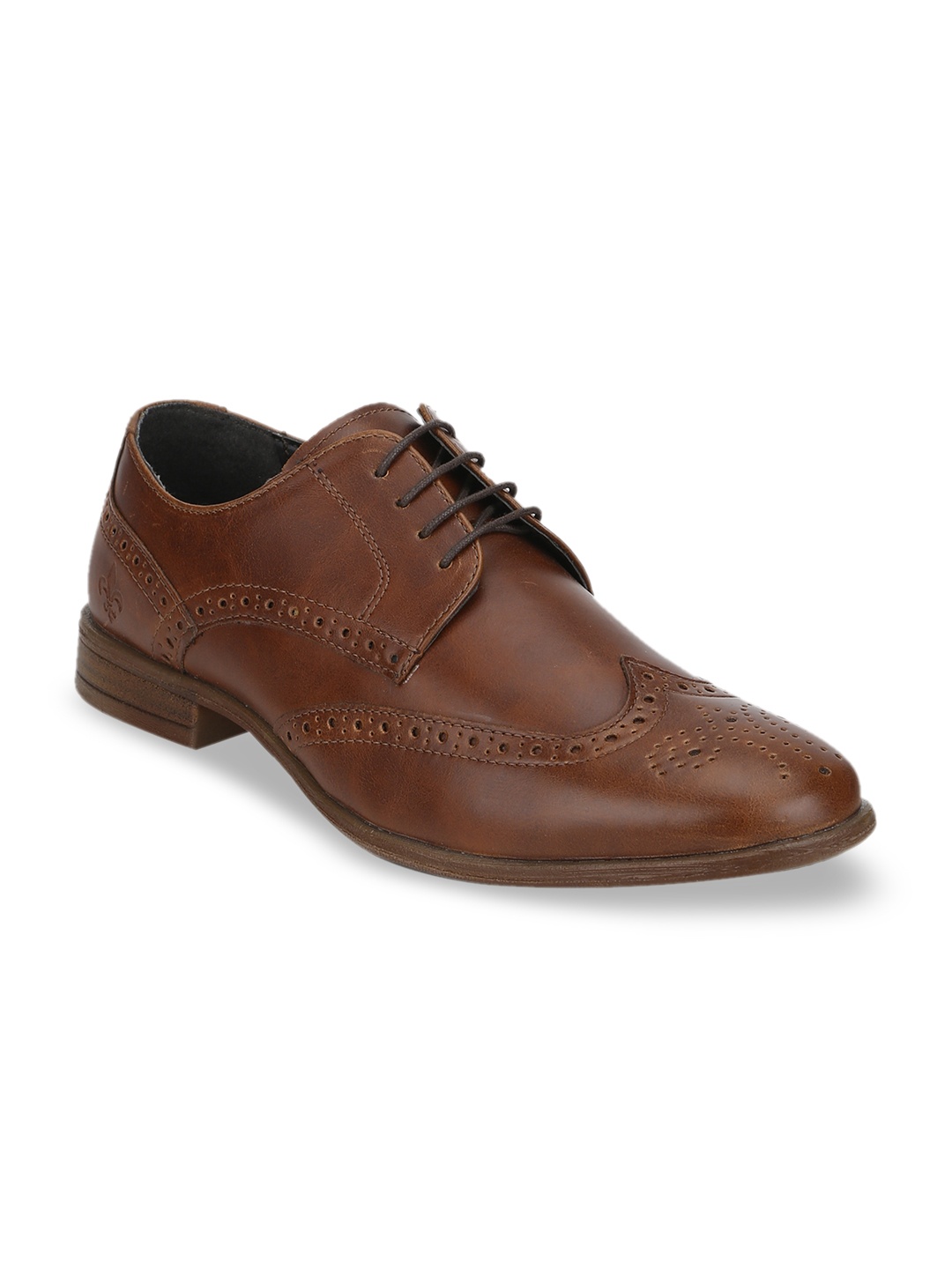 

Bond Street By Red Tape Men Brown Textured Formal Brogues