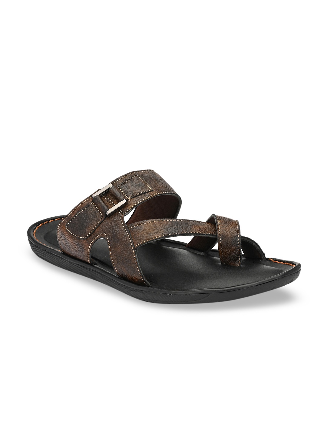 

SHENCES Men Brown Comfort Sandals
