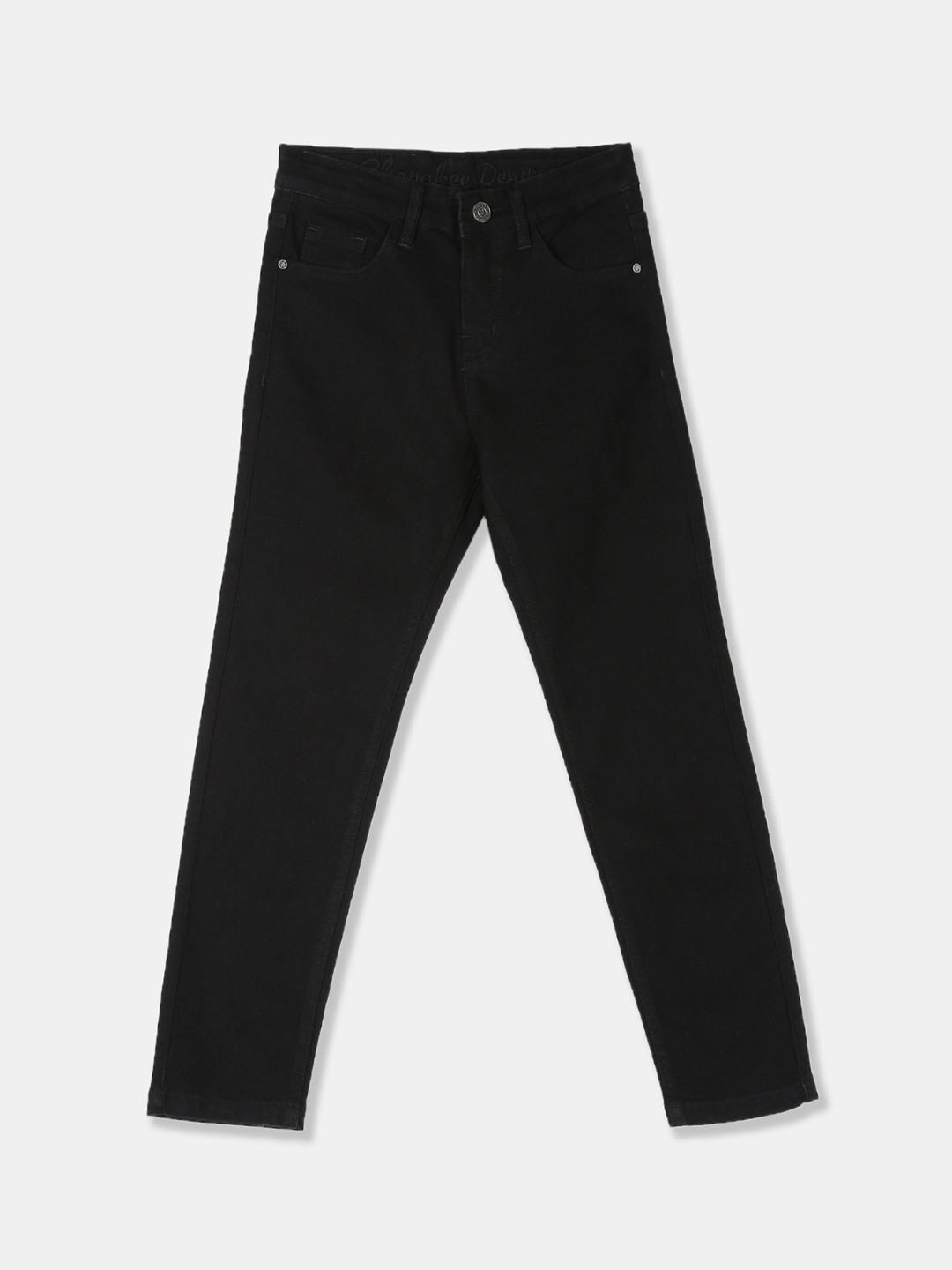 

Cherokee Boys Black Slim Fit Mid-Rise Clean Look Stretchable Jeans