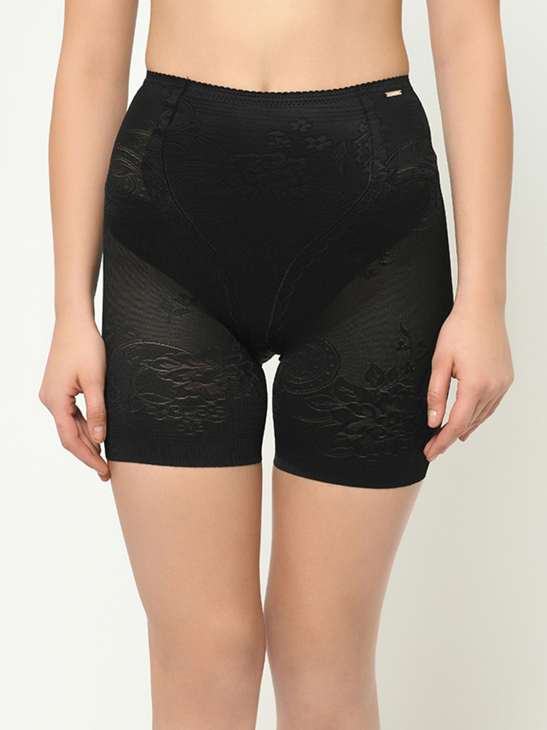 

Da Intimo Black Printed Tummy & Thigh Shapewear DIA-198