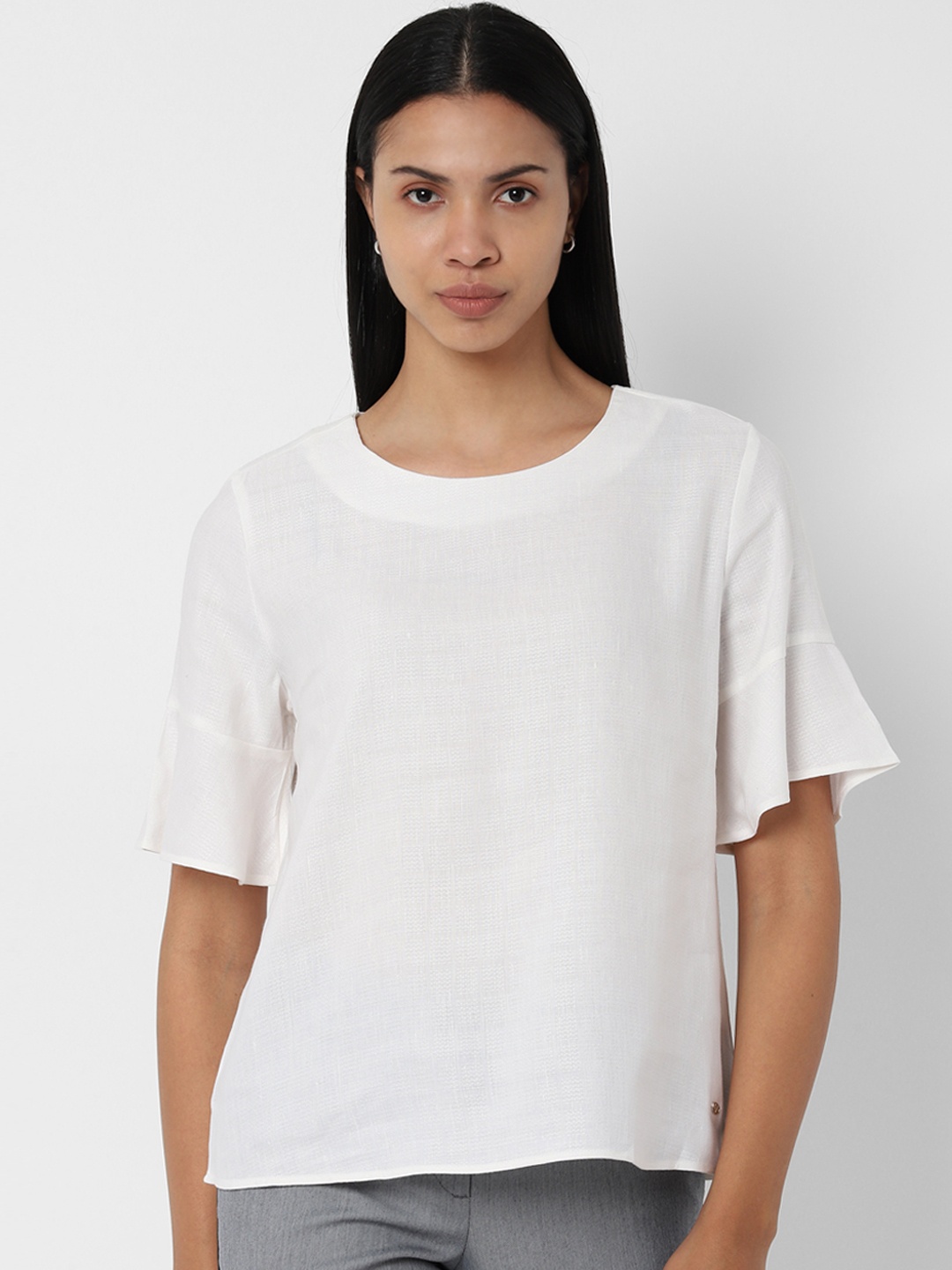 

Allen Solly Women White Solid Top