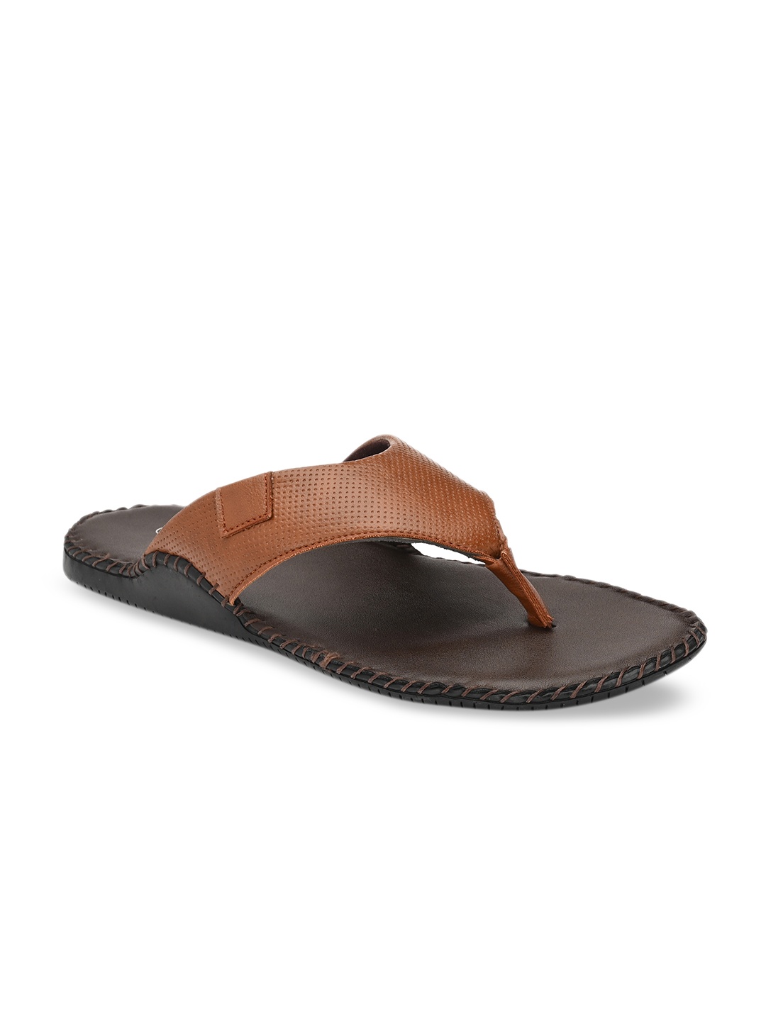 

SHENCES Men Tan Solid Sandals