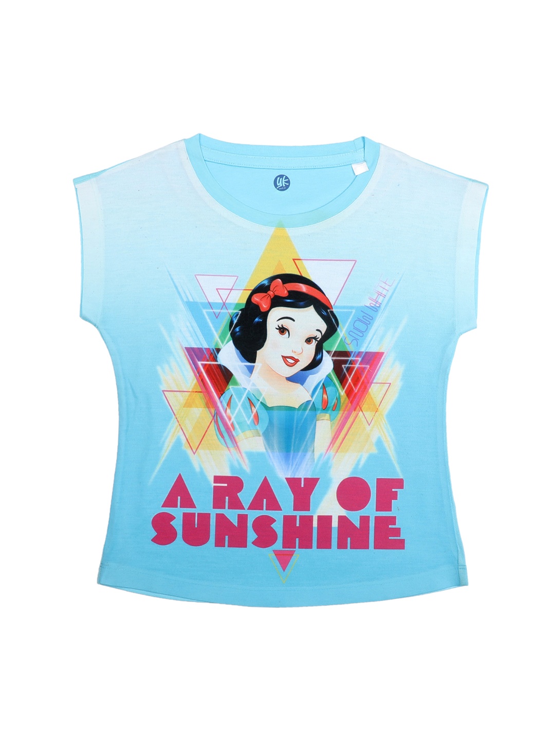 

YK Disney Girls Blue Printed T-shirt