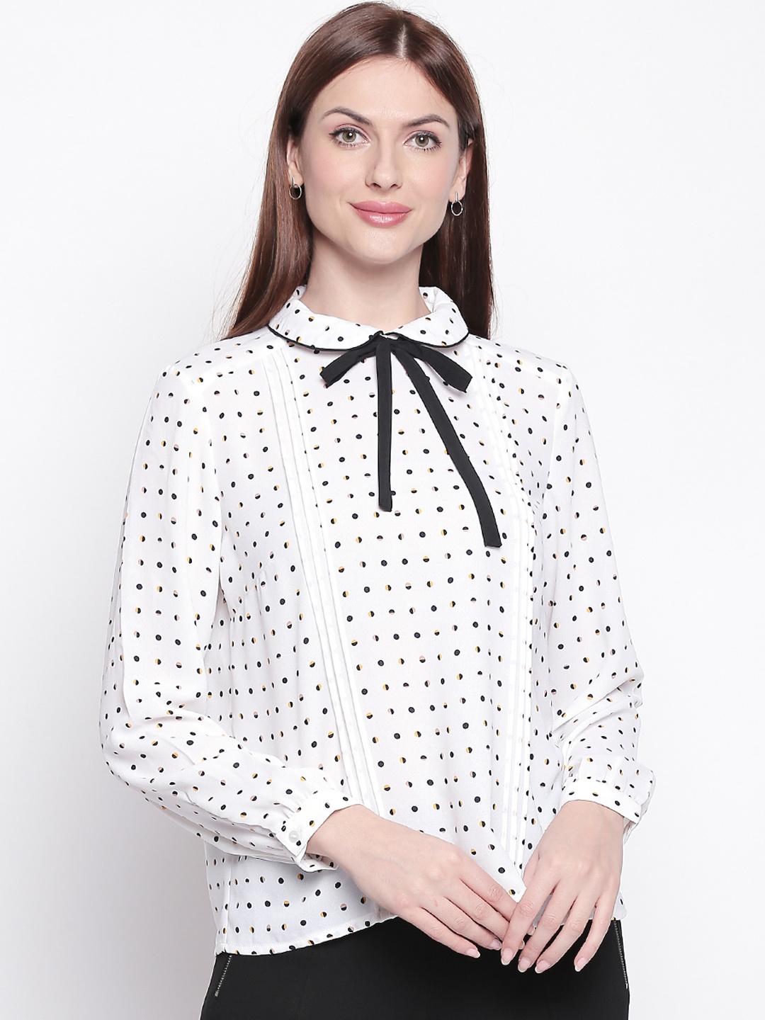 Annabelle by Pantaloons Women White Printed Top