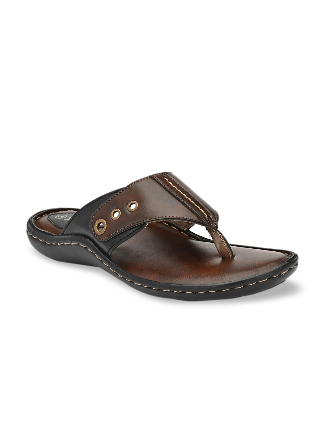 

SHENCES Men Brown Solid Sandals