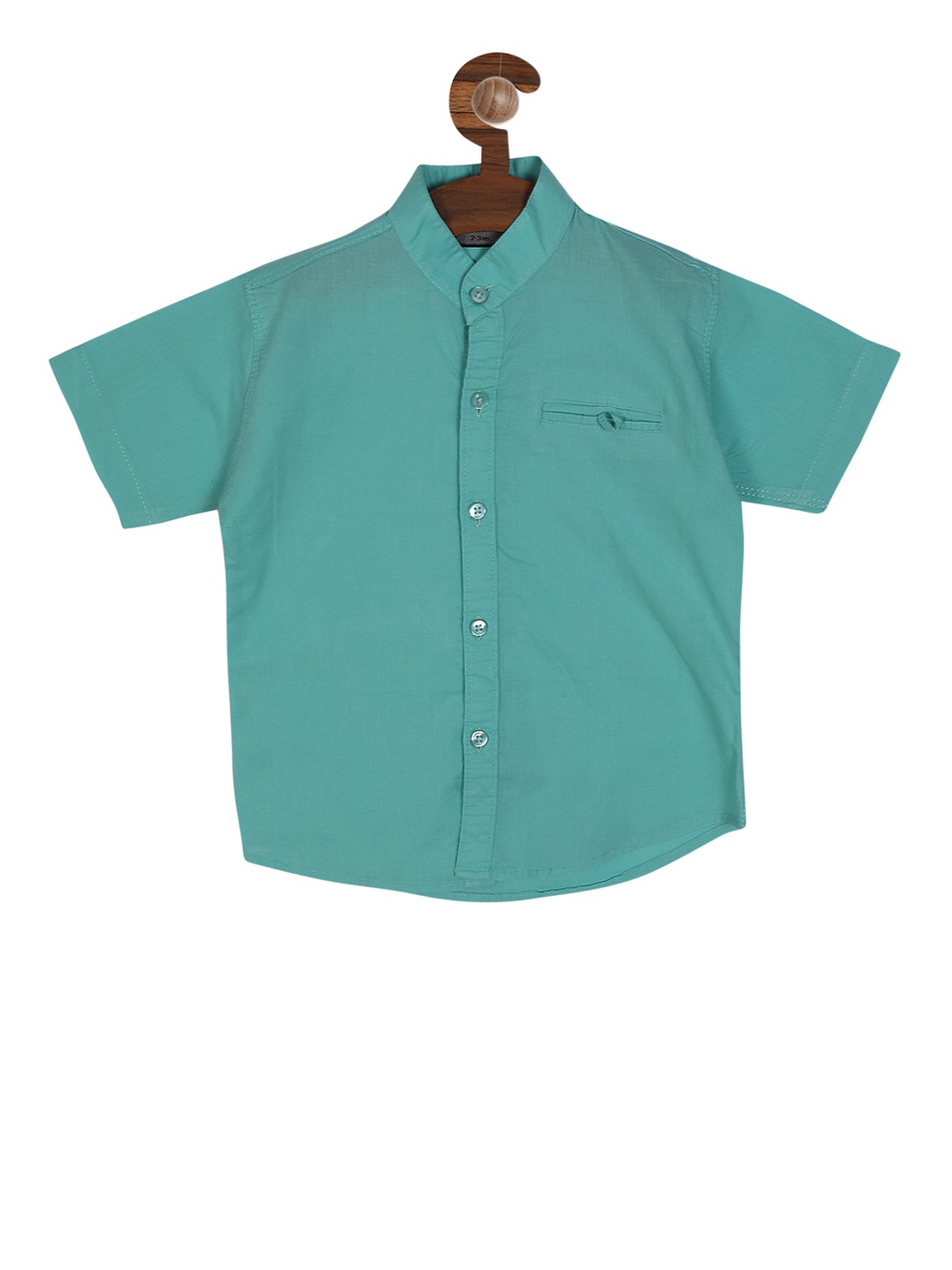 

RIKIDOOS Boys Green Regular Fit Solid Casual Shirt
