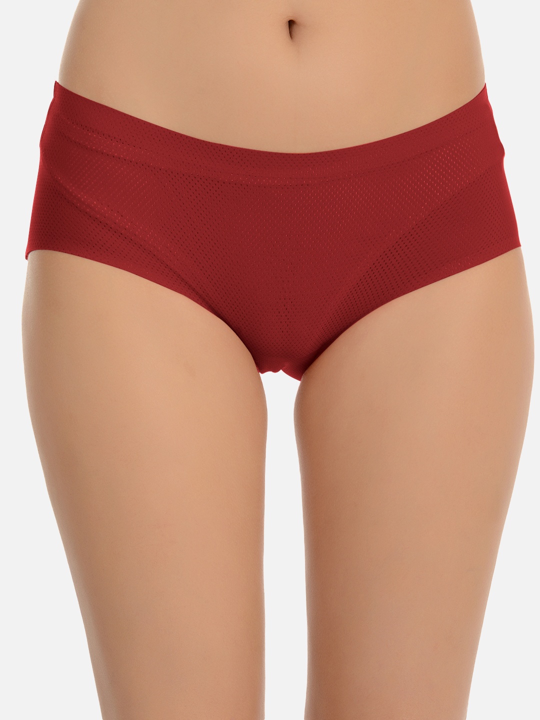 

mod & shy Women Maroon Self-Design Seamless Hipster Briefs