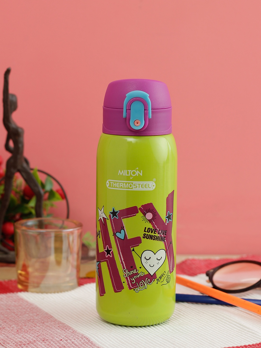 

Milton Unisex Green & Purple Jolly-475 Thermosteel Sipper Water Bottle 390ml