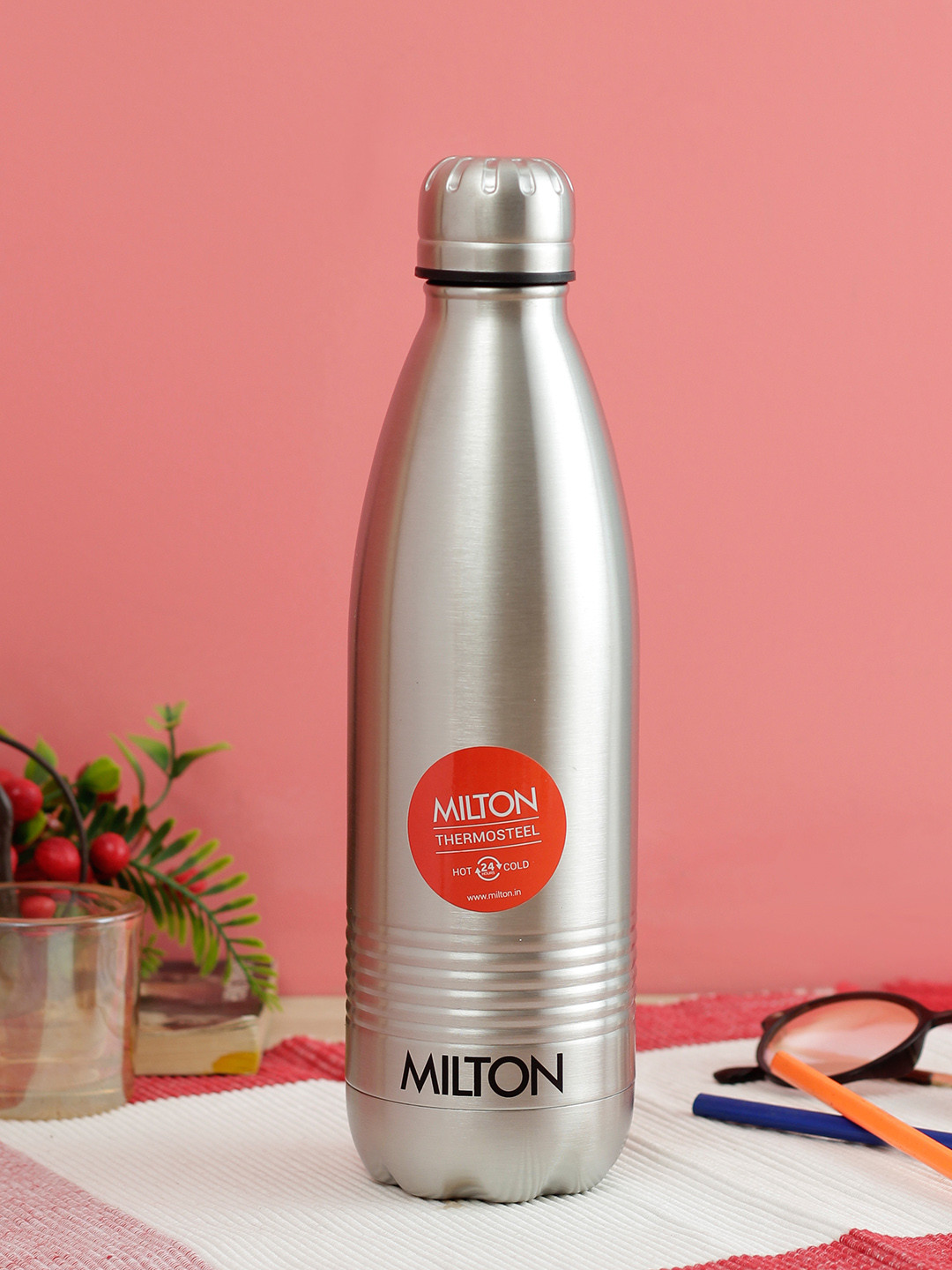 

Milton Unisex Silver-Toned Insulated Thermosteel Duo Dlx Water Bottle 1000ml