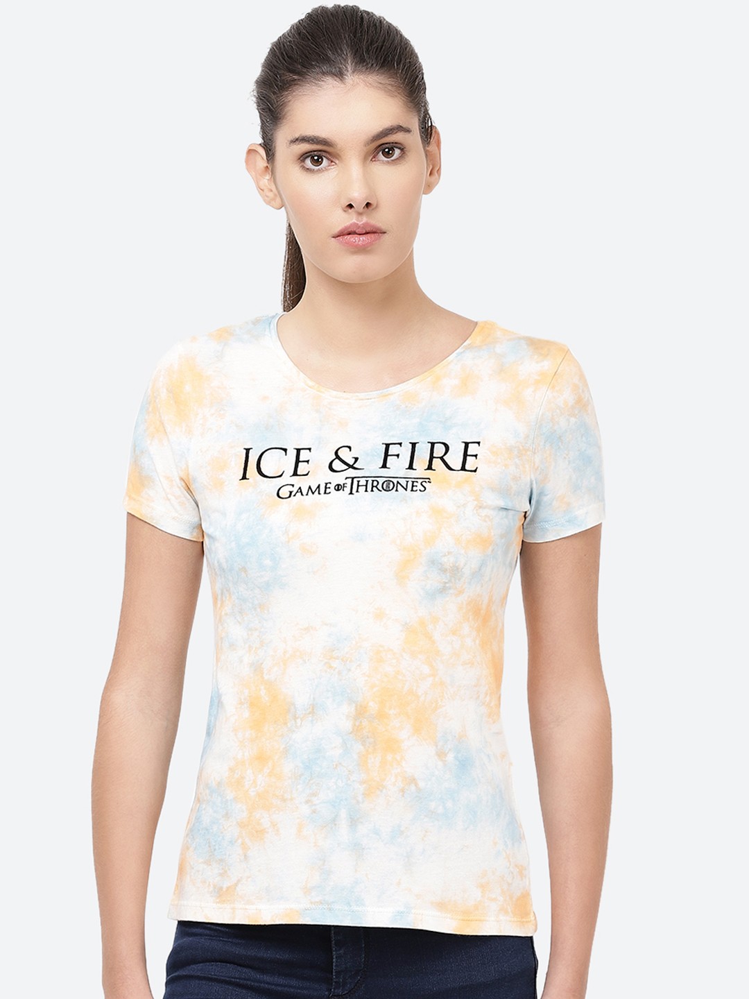

Free Authority Game Of Thrones Featured Multi Tshirt for Women, White