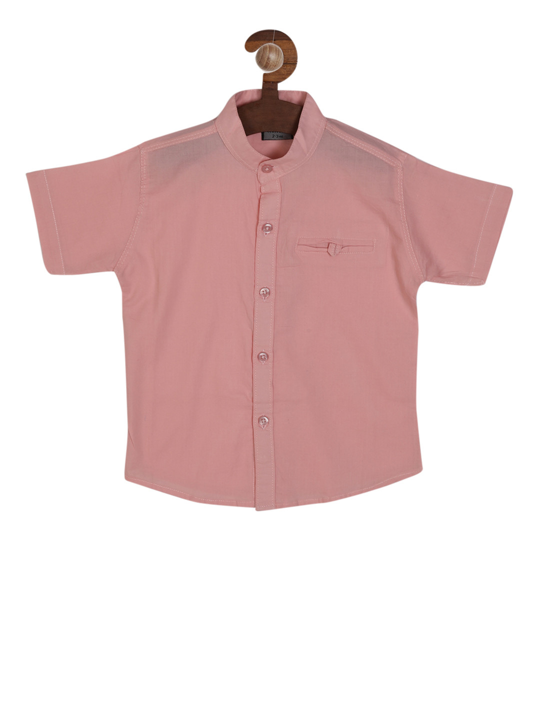 

RIKIDOOS Boys Pink Regular Fit Solid Casual Shirt
