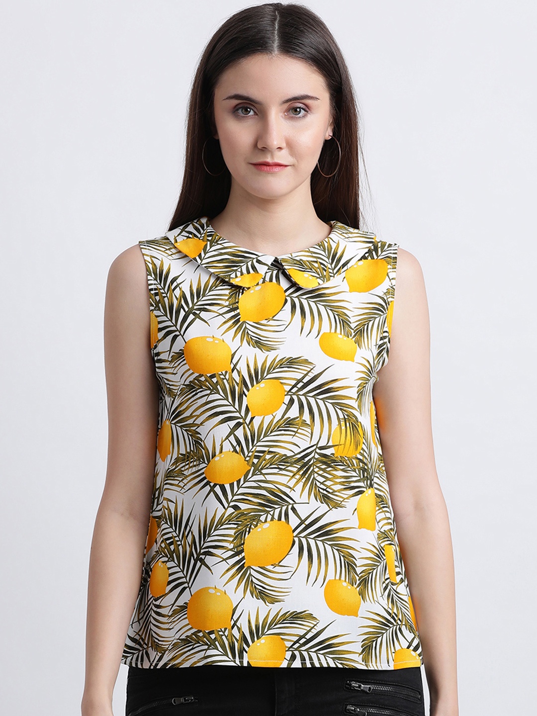 

Zink London Women White Printed Top