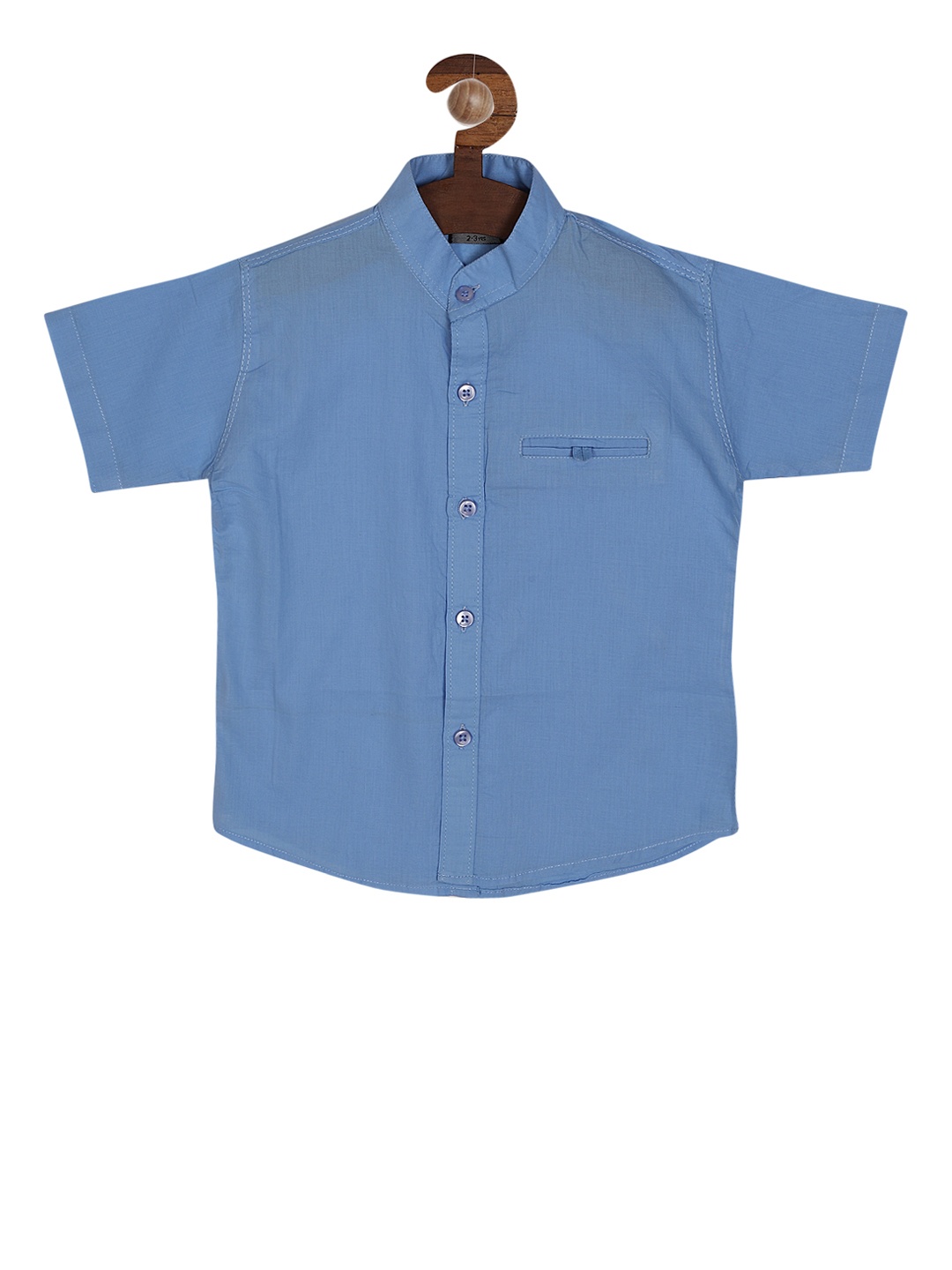 

RIKIDOOS Boys Blue Regular Fit Solid Casual Shirt