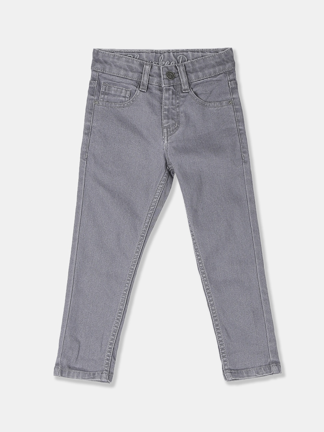 

Cherokee Boys Grey & Navy Blue Slim Fit Mid-Rise Clean Look Jeans