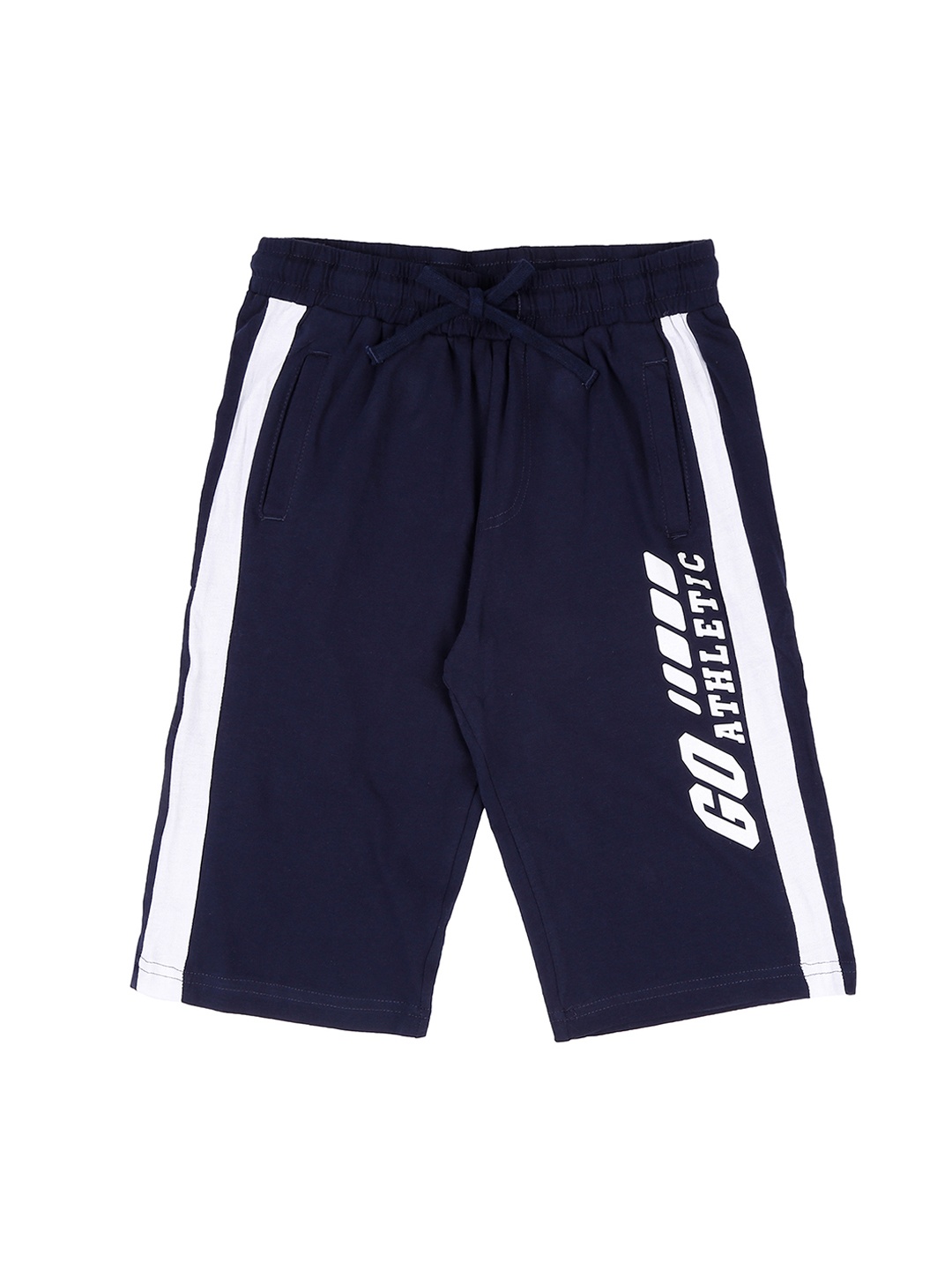 

Pantaloons Junior Boys Navy Blue & White Solid Regular Fit Regular Shorts