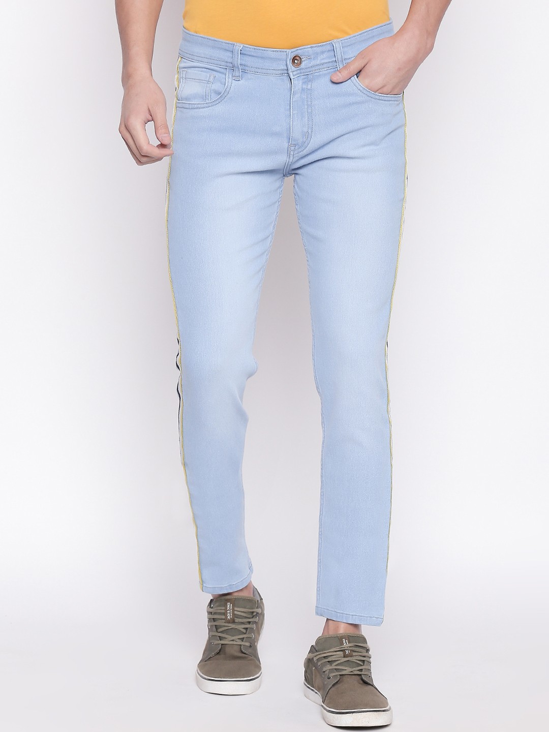 

Freeform by High Star Men Plus Size Blue Slim Fit Mid-Rise Clean Look Stretchable Jeans
