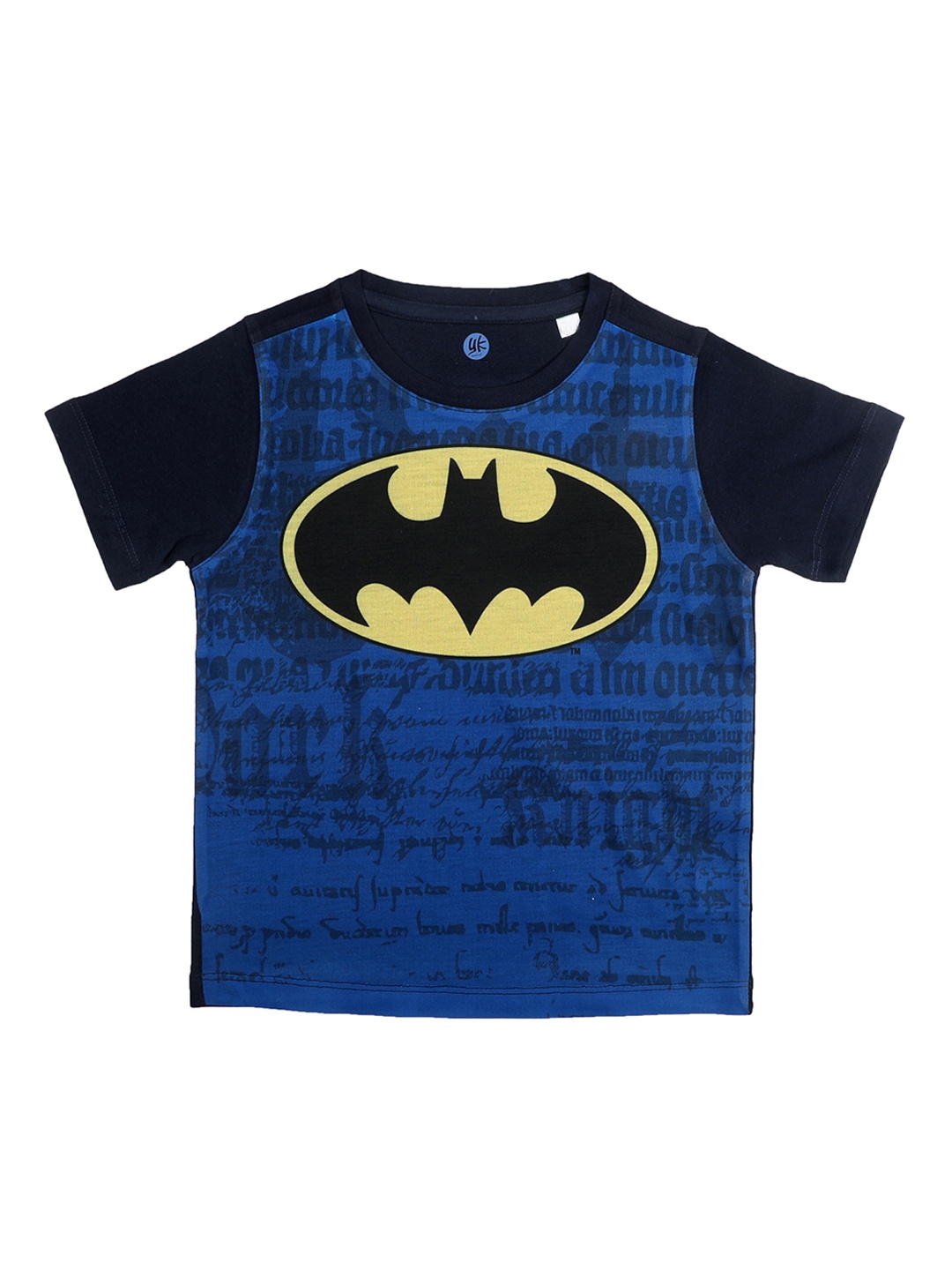 

YK Justice League Boys Navy Blue Batman Printed Round Neck T-shirt