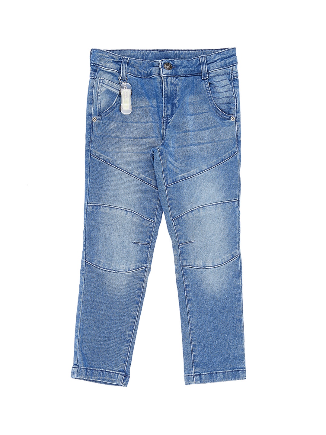 

Pantaloons Junior Boys Blue Tapered Fit Mid-Rise Clean Look Stretchable Jeans