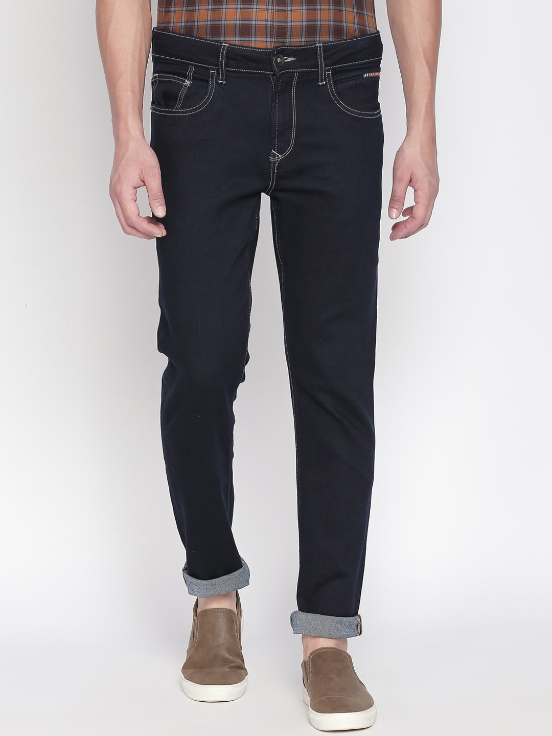 

SF JEANS by Pantaloons Men Blue Slim Fit Mid-Rise Clean Look Stretchable Jeans