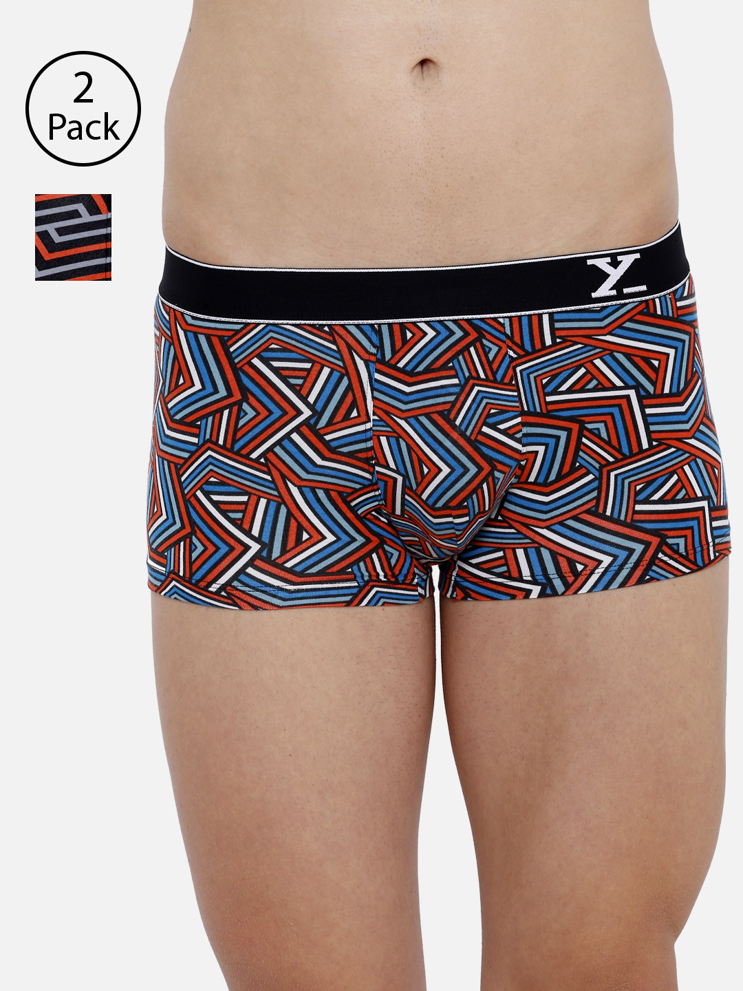 

XYXX Men IntelliSoft Antimicrobial Micro Modal Pack of 2 Linea Trunks XYTRNK2PCKN252, Red