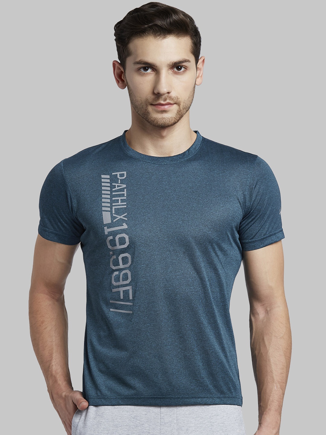 

Parx Men Green Printed Round Neck T-shirt