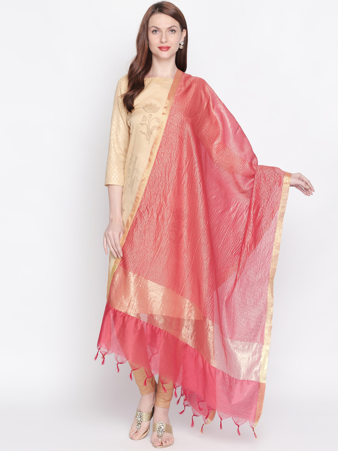 

RANGMANCH BY PANTALOONS Red Printed Dupatta