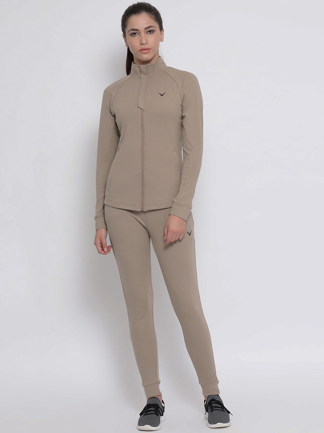 

Invincible Women Luxury Cotton Tracksuit, Beige