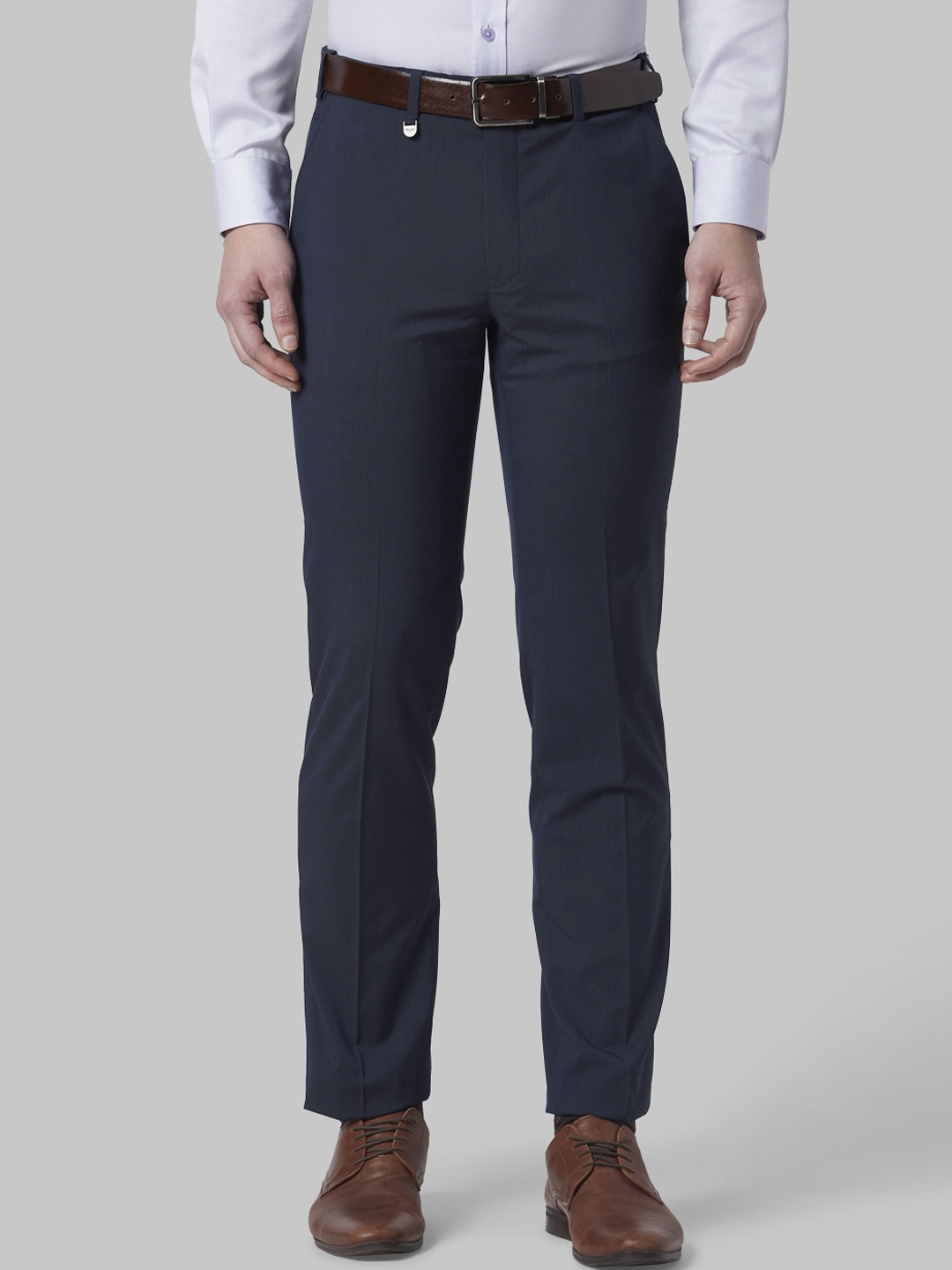 

Park Avenue Men Blue Slim Fit Solid Formal Trousers