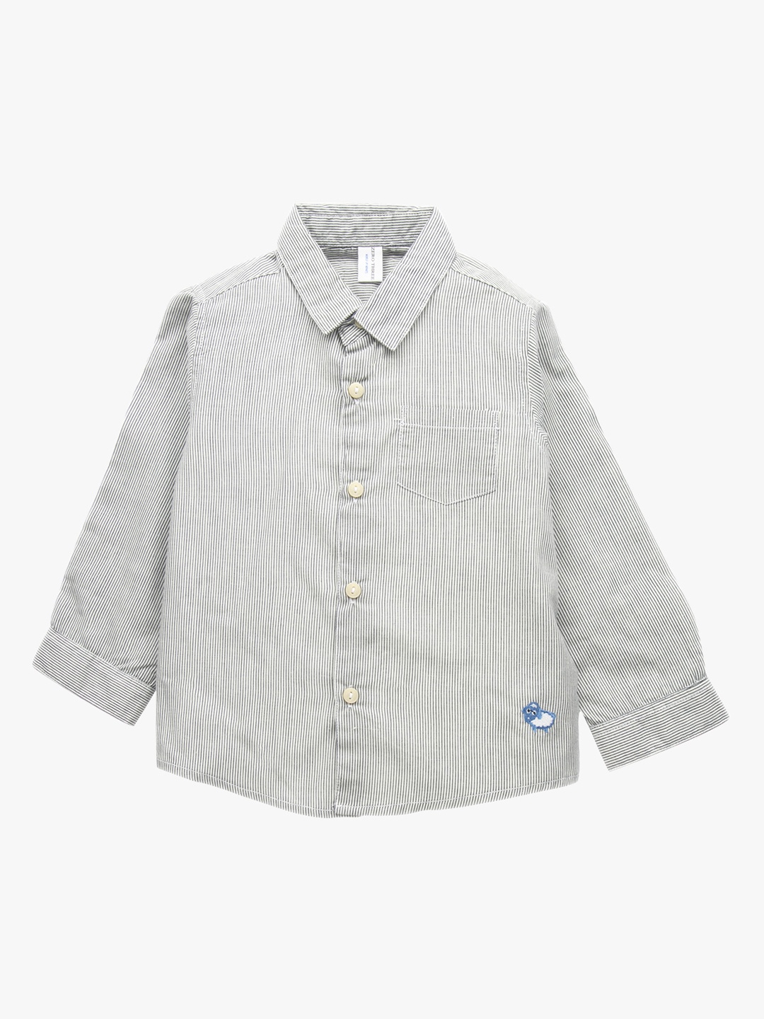 

ZERO THREE Boys Grey Regular Fit Striped Casual Shirt
