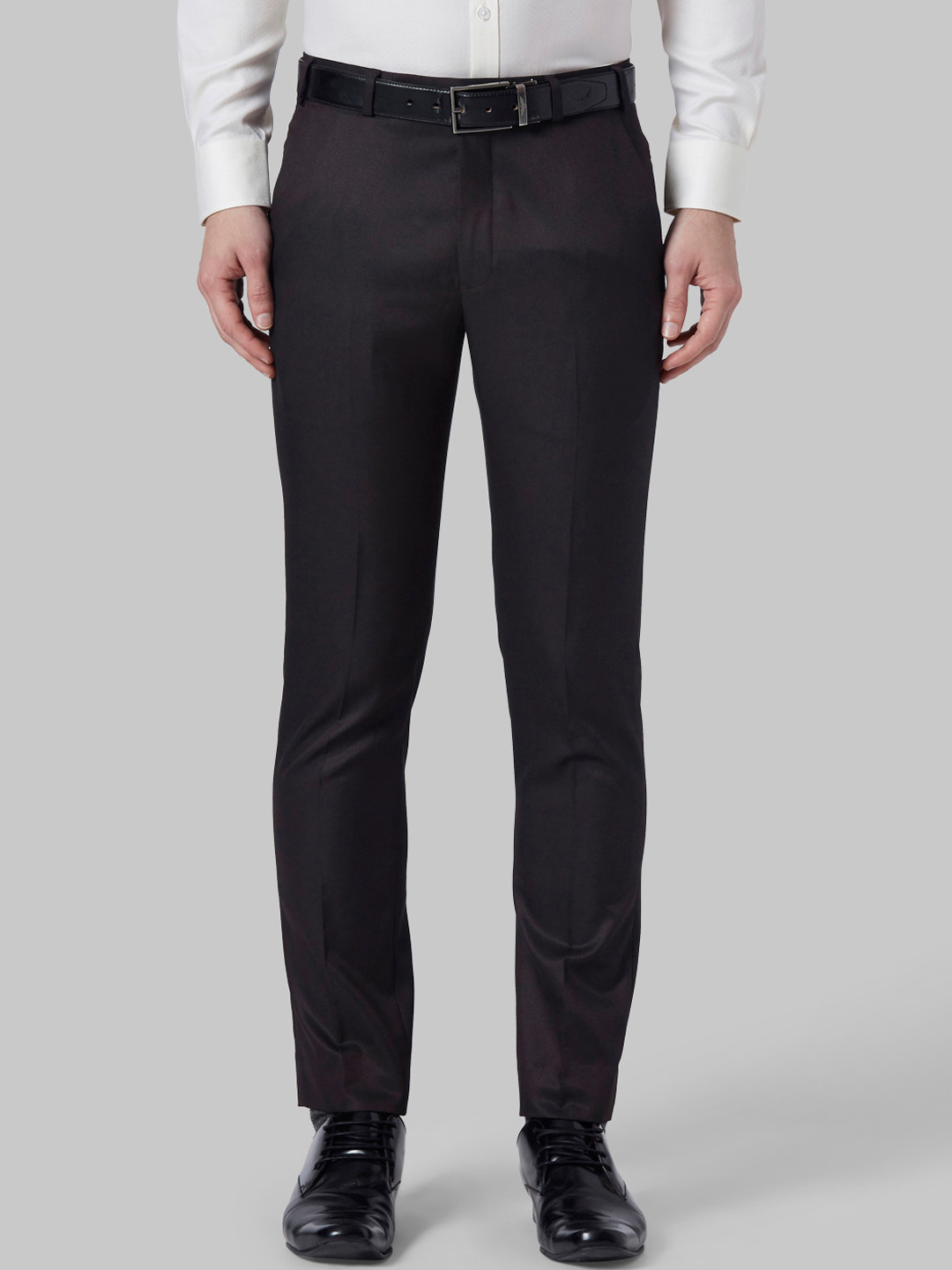 

Park Avenue Men Brown Regular Fit Solid Formal Trousers