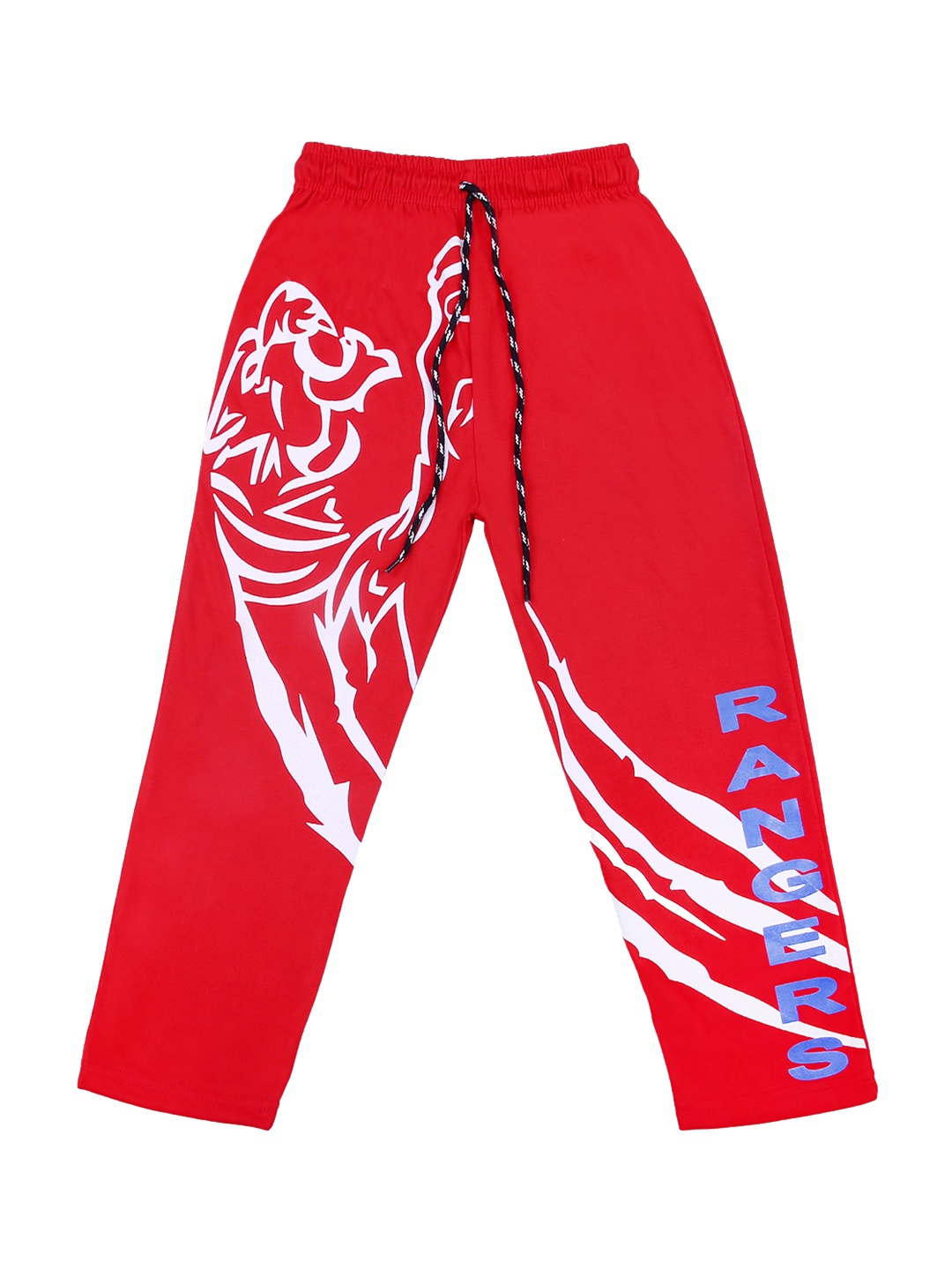 

SWEET ANGEL Girls Red & White Printed Track Pants