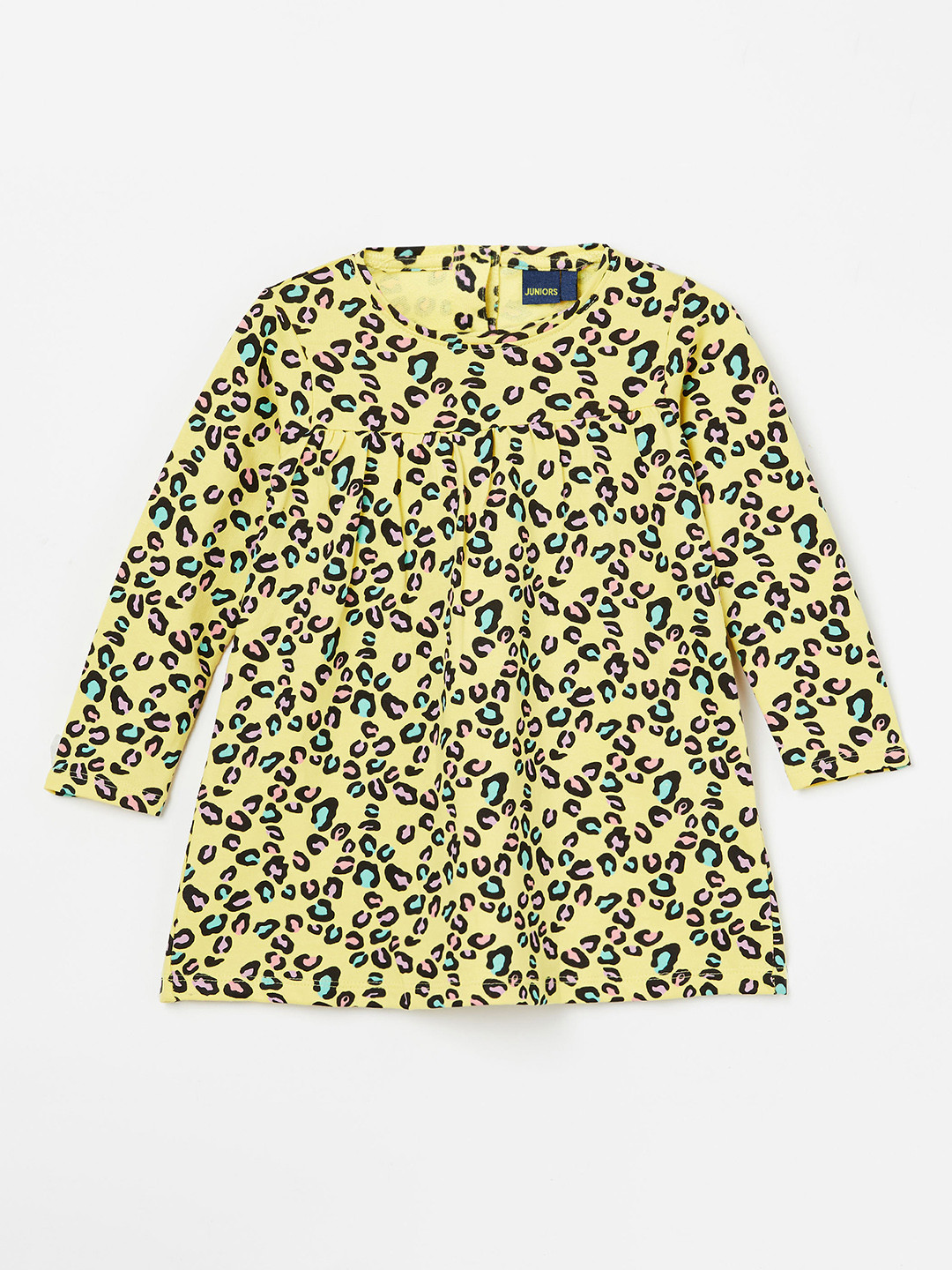 

Juniors by Lifestyle Girls Yellow & Black Animal Printed A-Line Dress