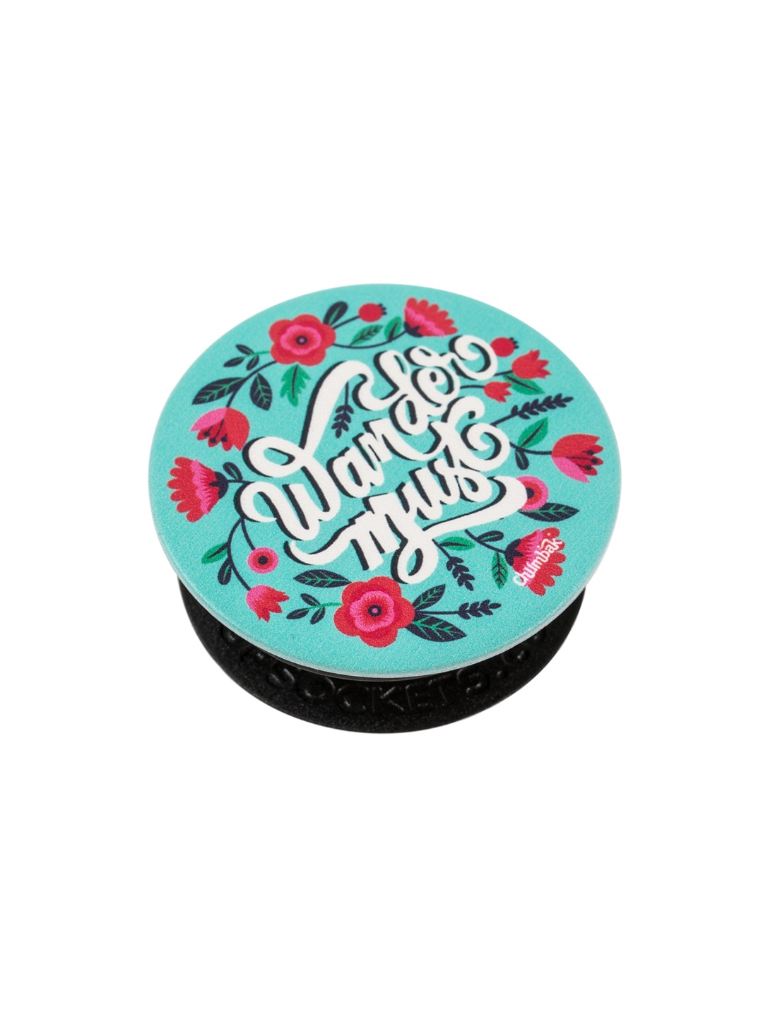 

Chumbak Unisex Blue & White Printed Wander Must PopSockets Grip