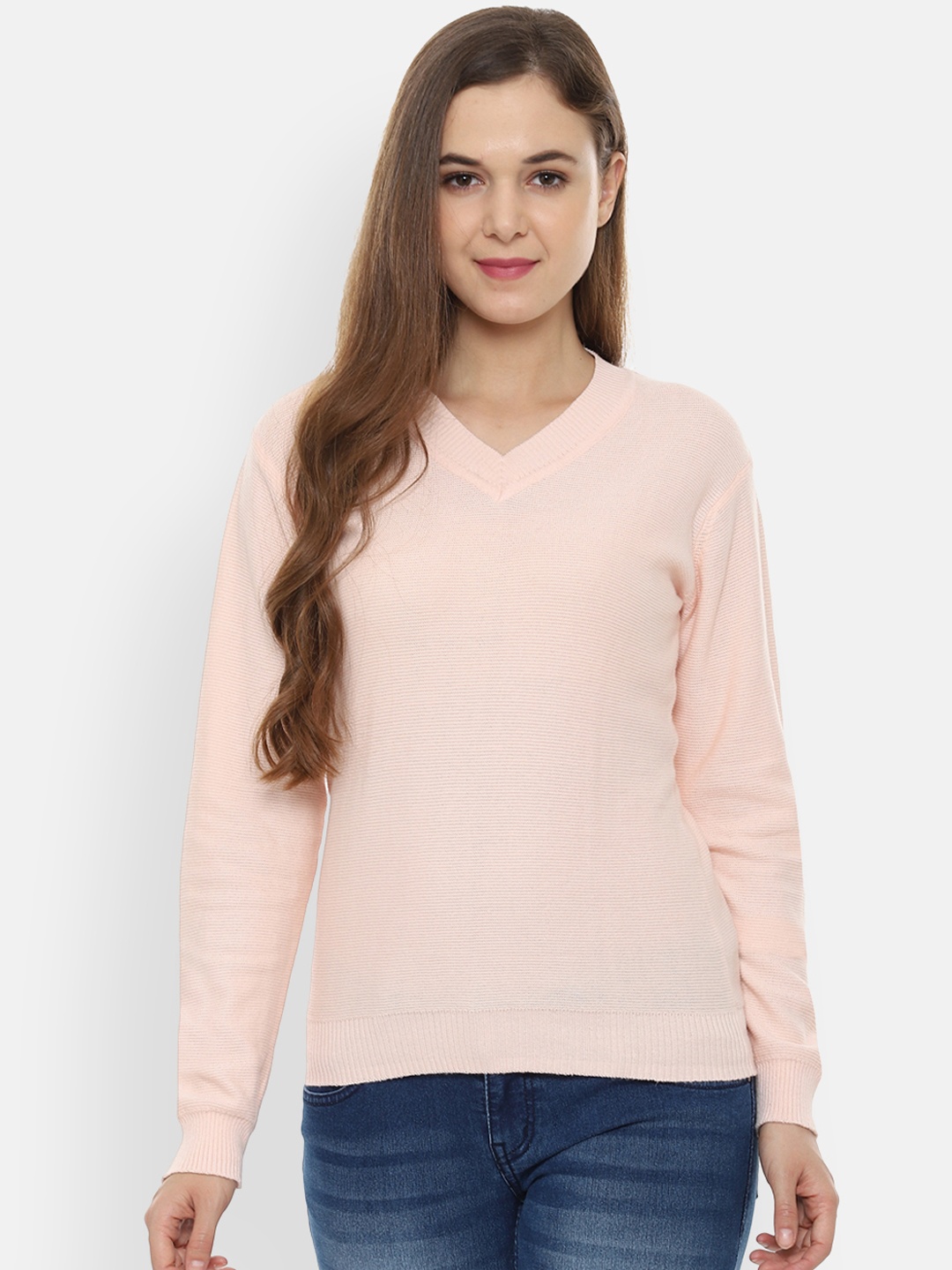 

Allen Solly Woman Women Peach-Coloured Solid Top