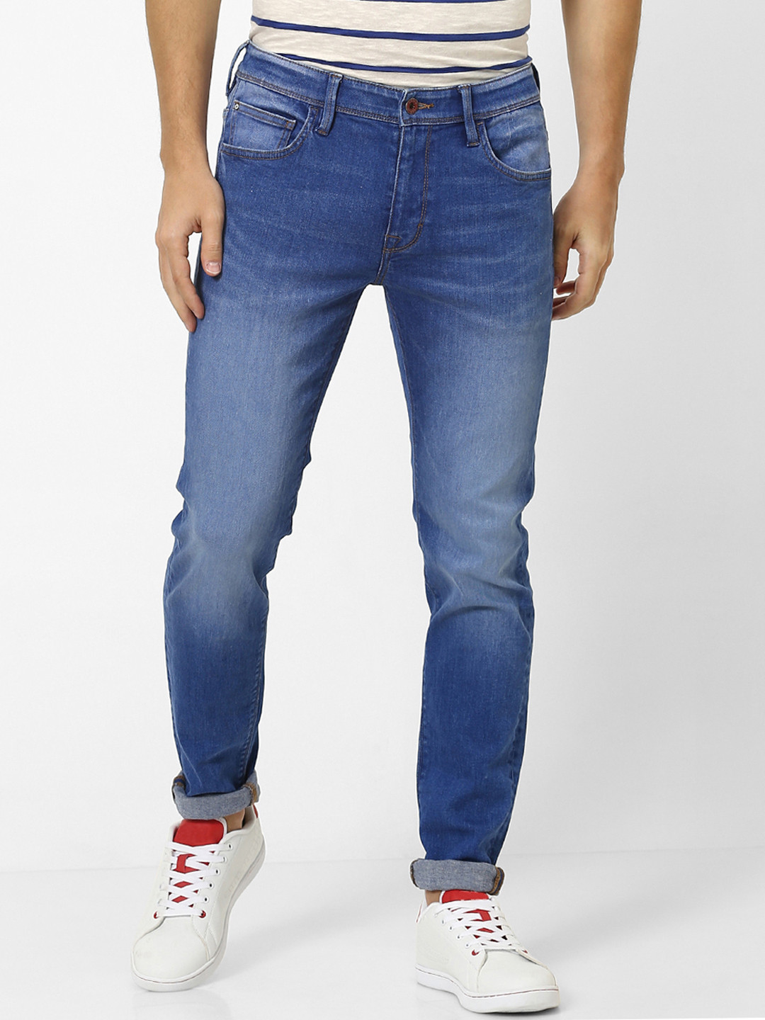 

Celio Men Blue Skinny Fit Mid-Rise Clean Look Stretchable Jeans