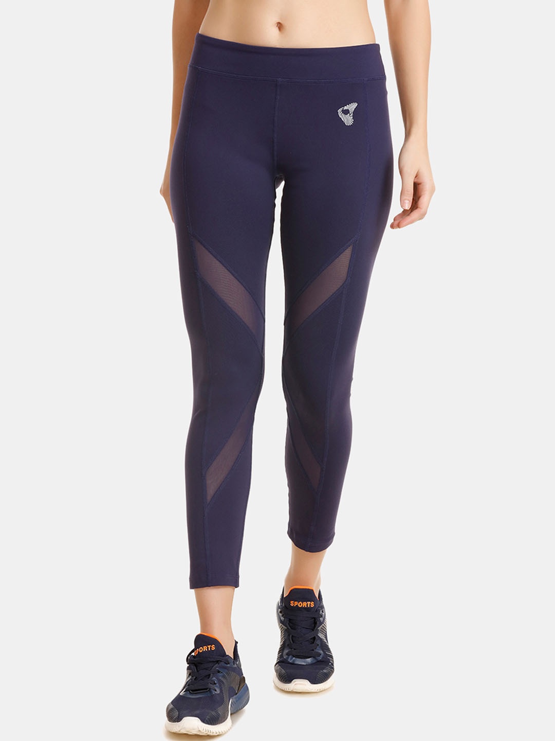 Zelocity by Zivame Women Navy Blue Solid Tights