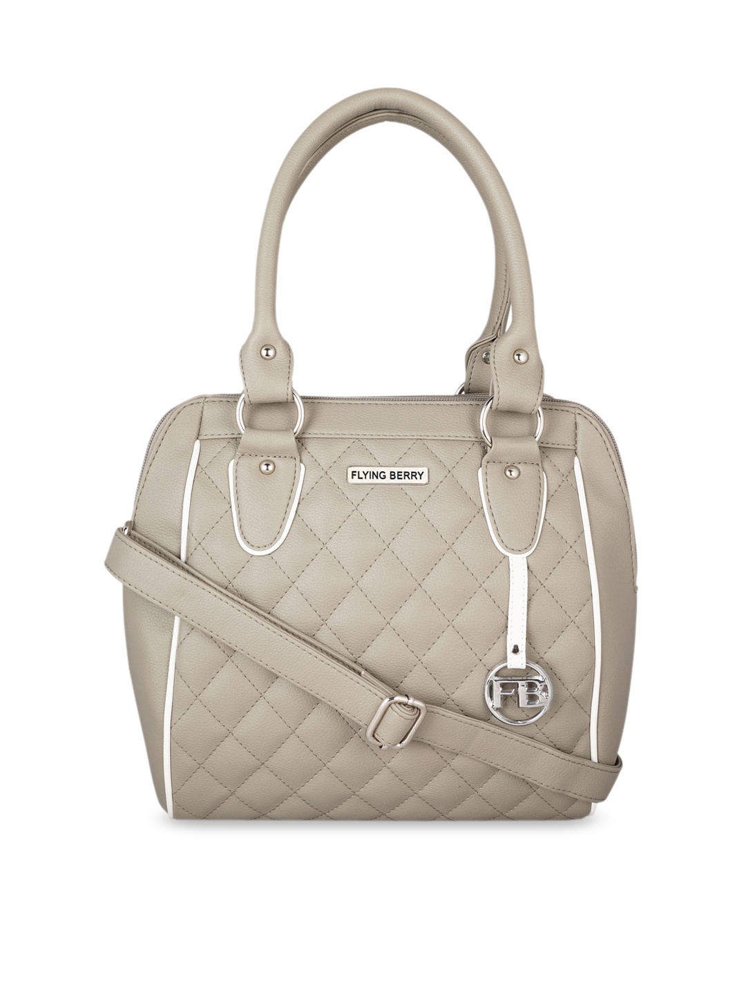 

FLYING BERRY Grey Textured Handheld Bag