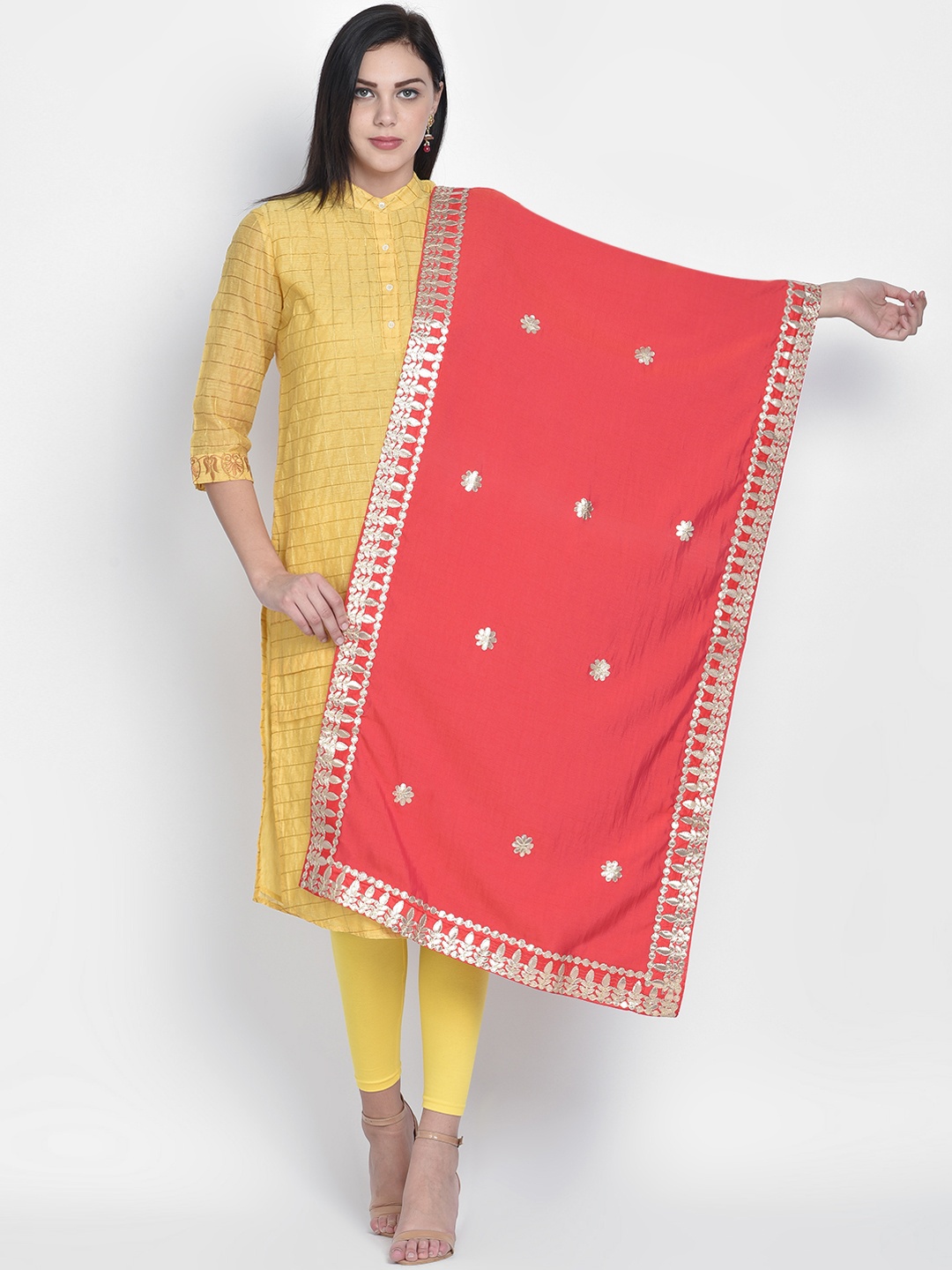 

Dupatta Bazaar Red Embroidered Dupatta
