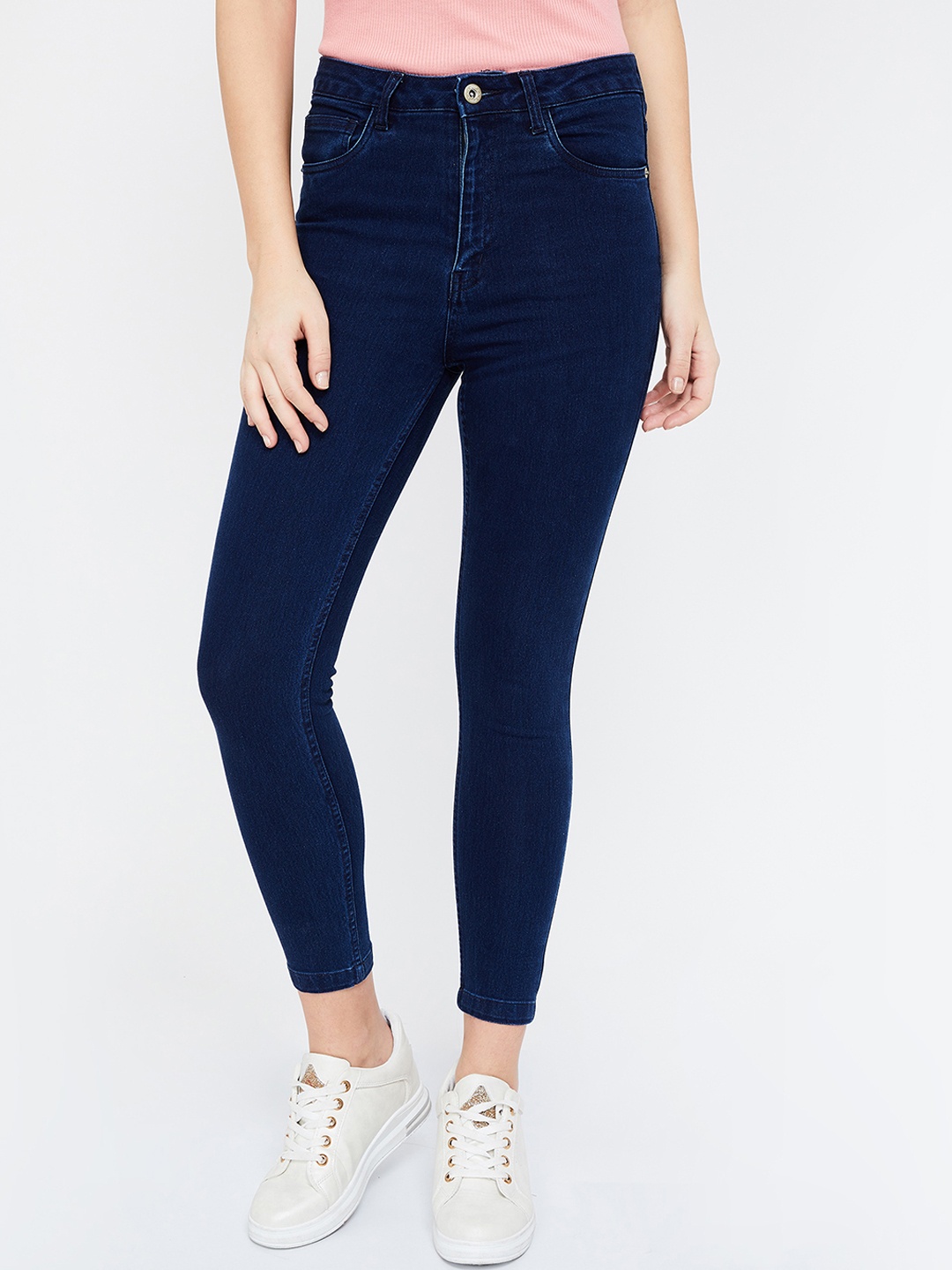 

Ginger by Lifestyle Women Navy Blue Slim Fit Mid-Rise Clean Look Jeans